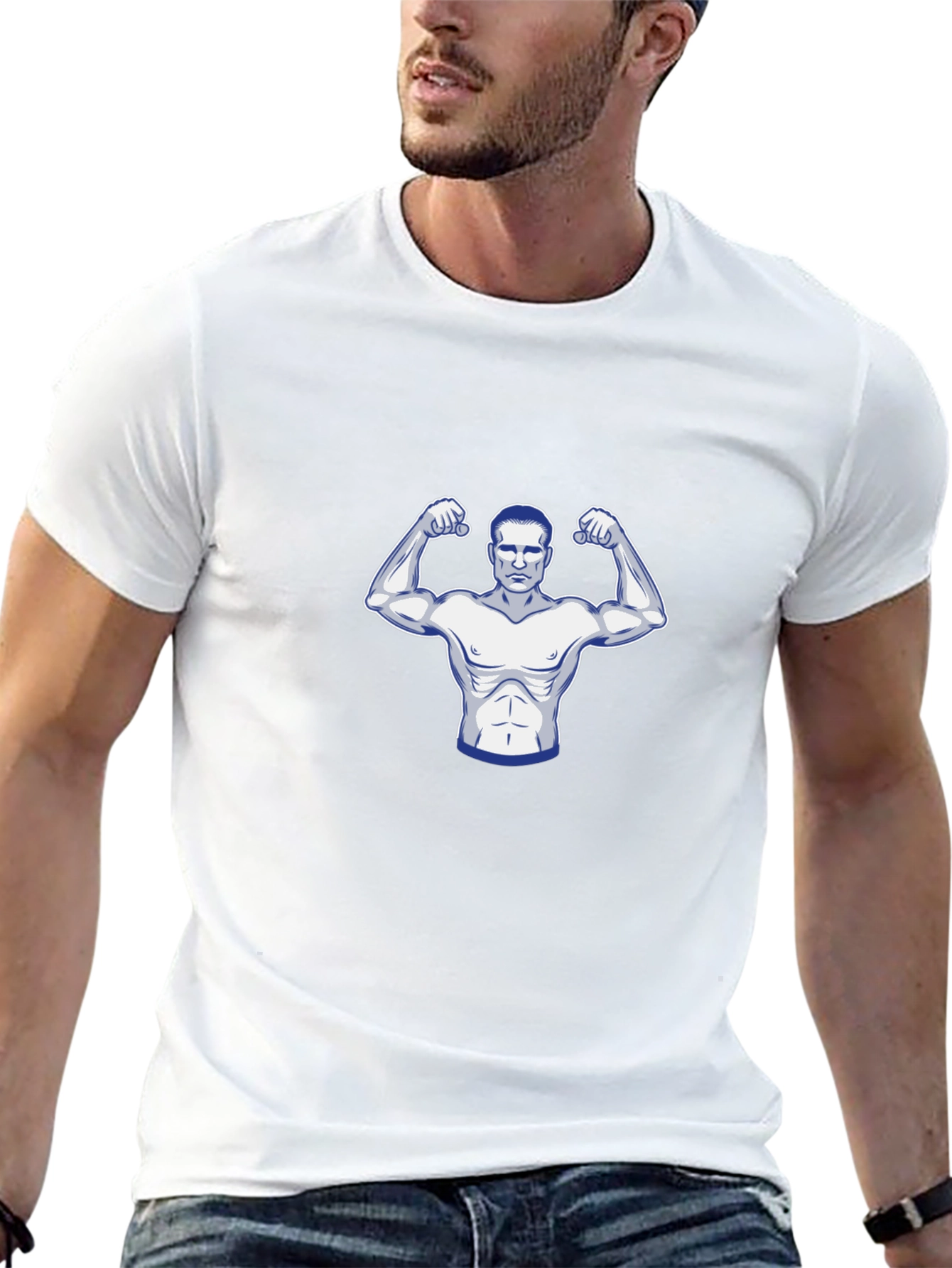 Muscle Man Graphic Tee - Black
