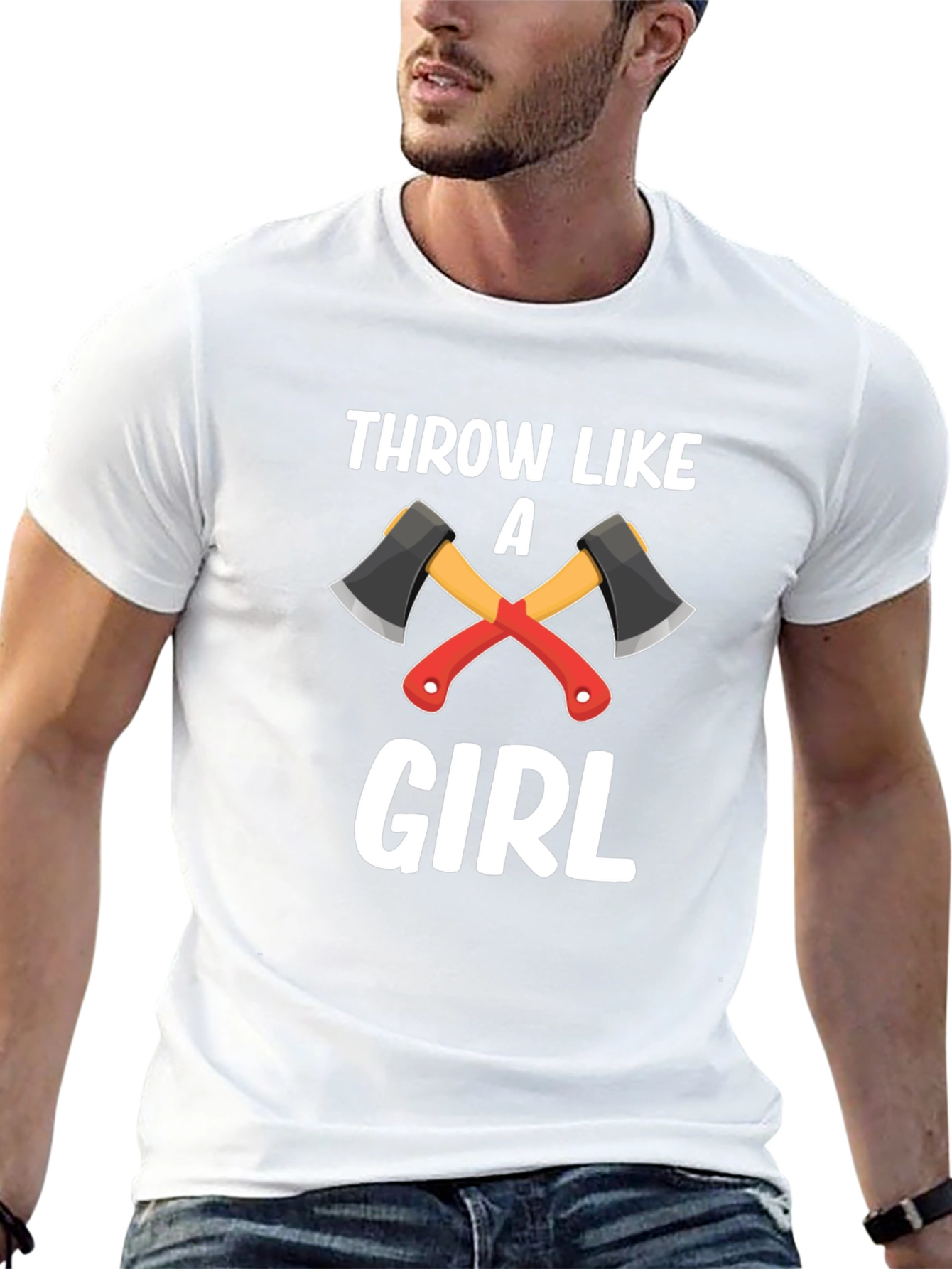 Throw Like A Girl Axe Throwing Black T-Shirt