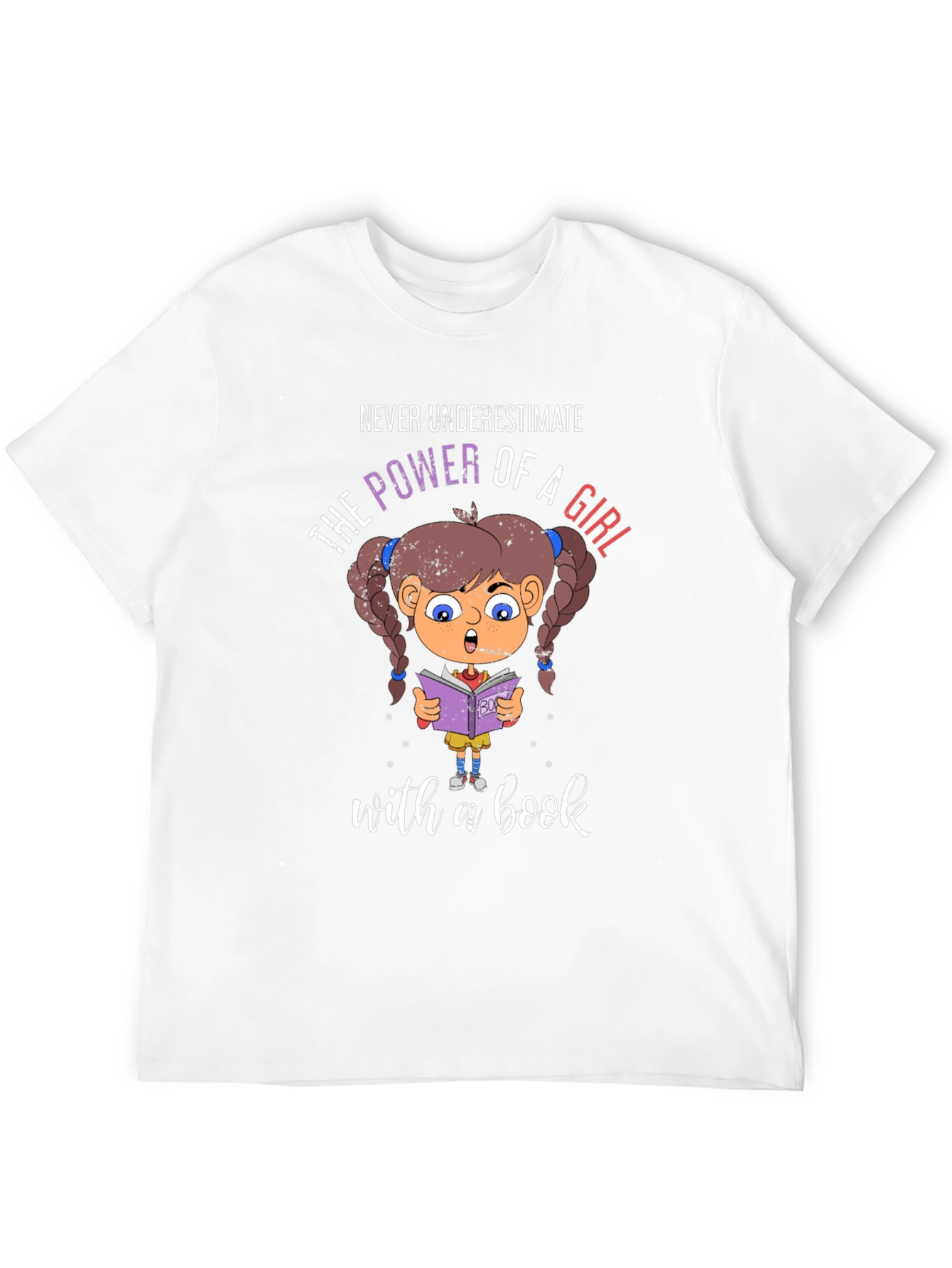 Never Underestimate a Girl with a Book T-Shirt
