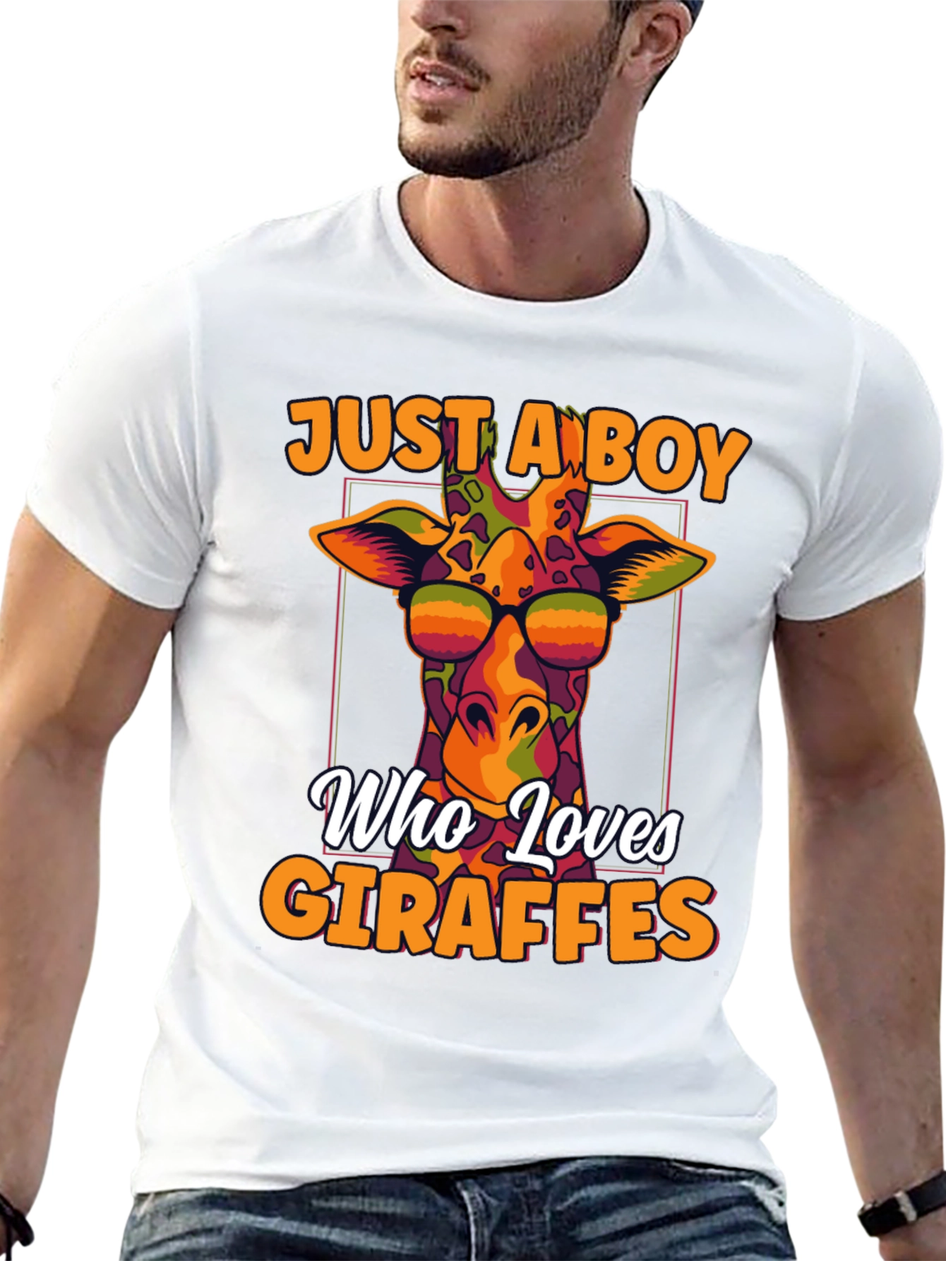 Giraffe Lovers T-Shirt: Just a Boy Who Loves Giraffes