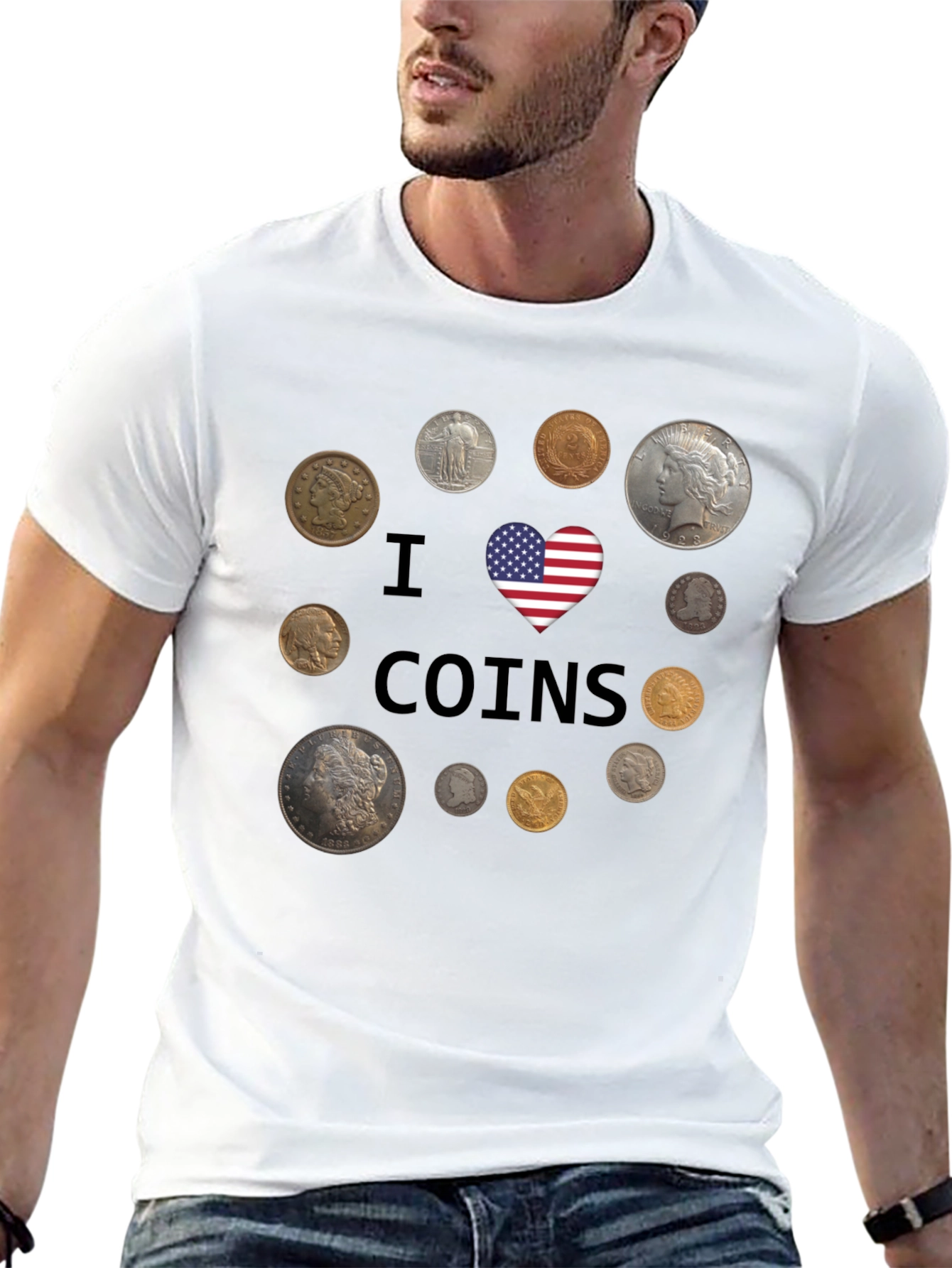 I Heart Coins Graphic T-Shirt