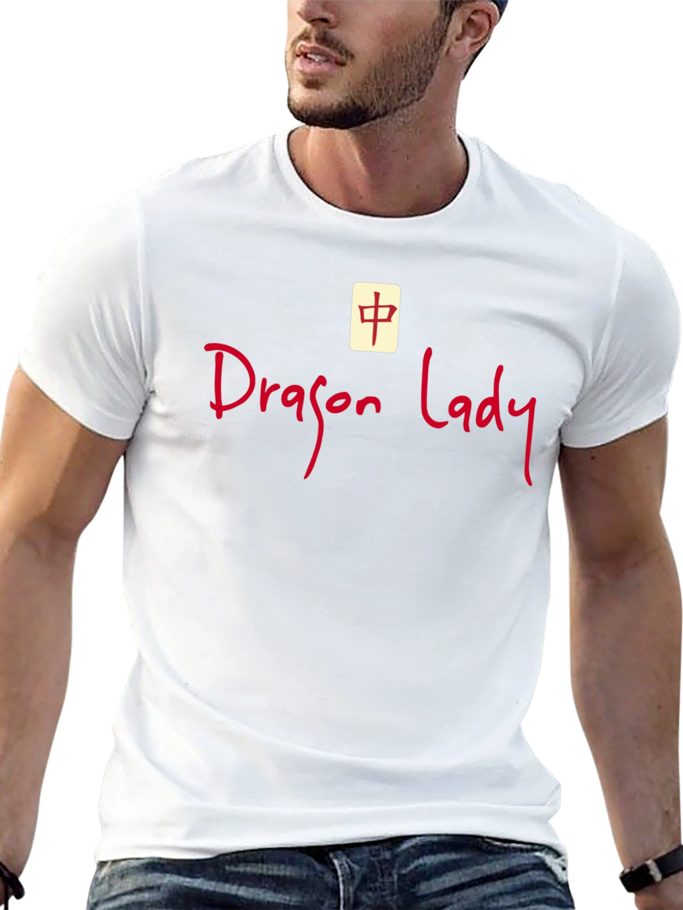 Dragon Lady Graphic Tee - Black Crew Neck T-Shirt