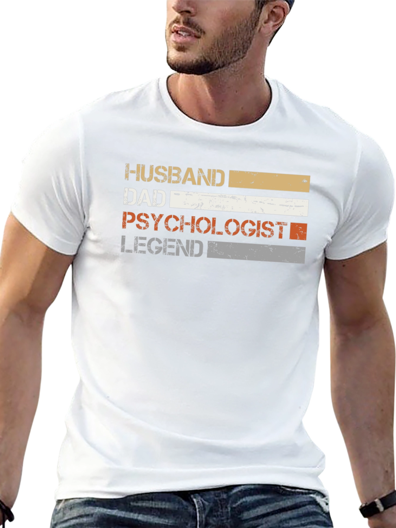 Husband Dad Psychologist Legend Graphic T-Shirt