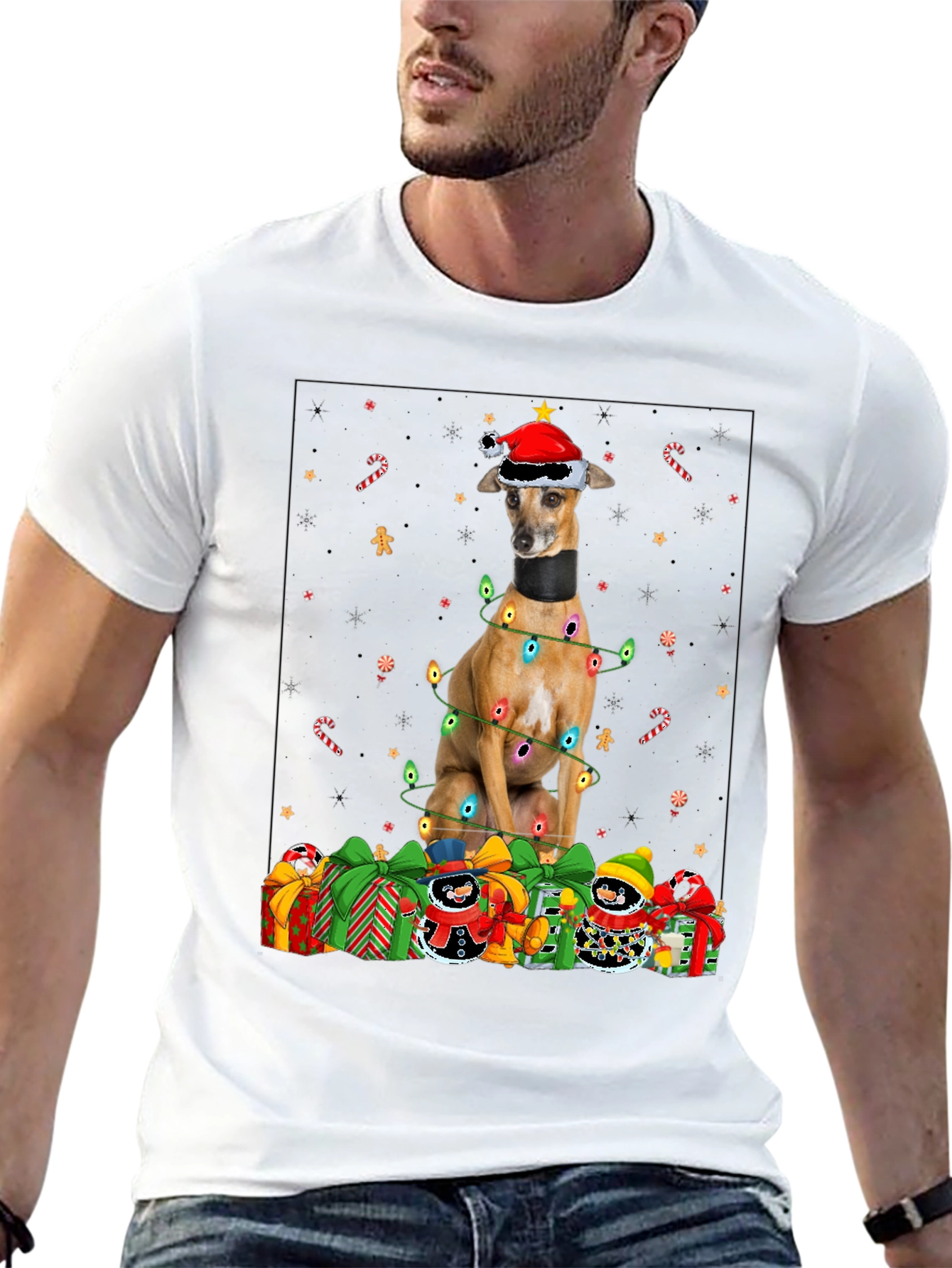 Festive Dog Christmas T-Shirt