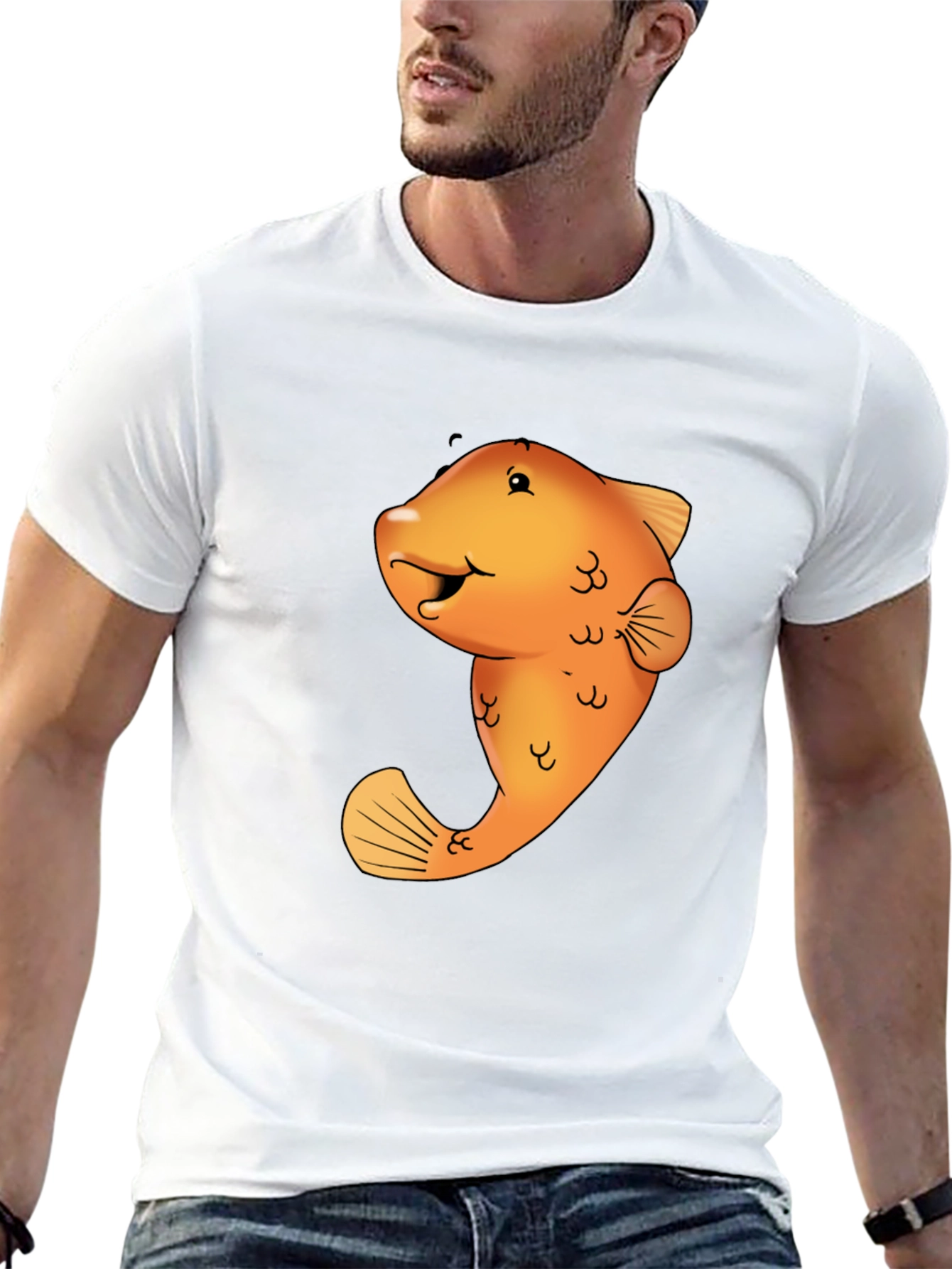Funny Fish Graphic Tee - Black