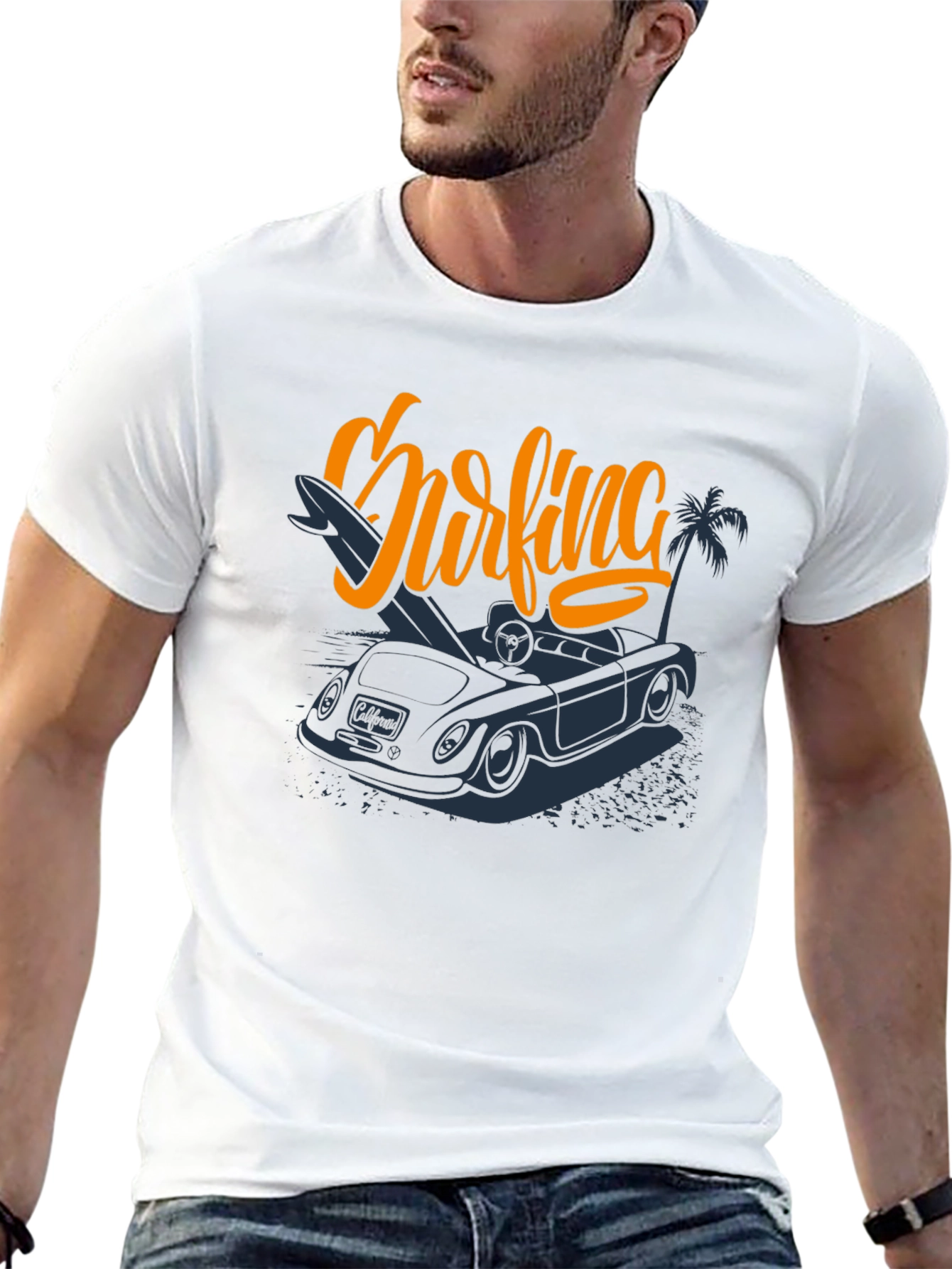 Surfing Car Graphic Tee - Vacation Ready