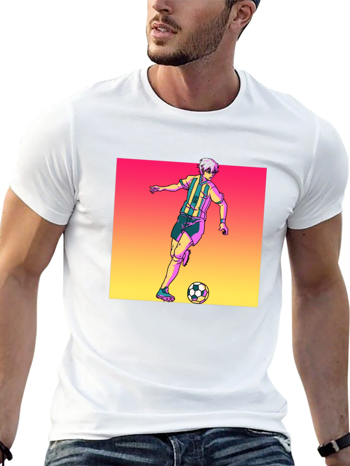 Soccer Player Graphic T-Shirt