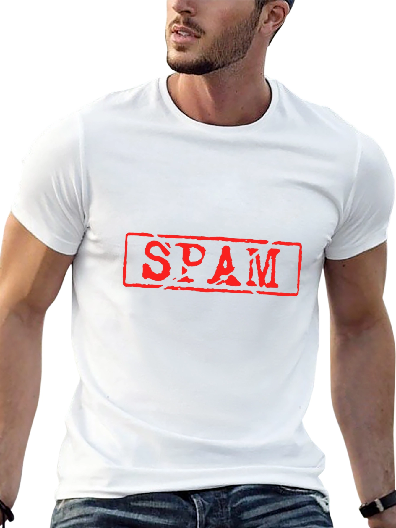 Mens Black SPAM Graphic T-Shirt - Novelty Tee