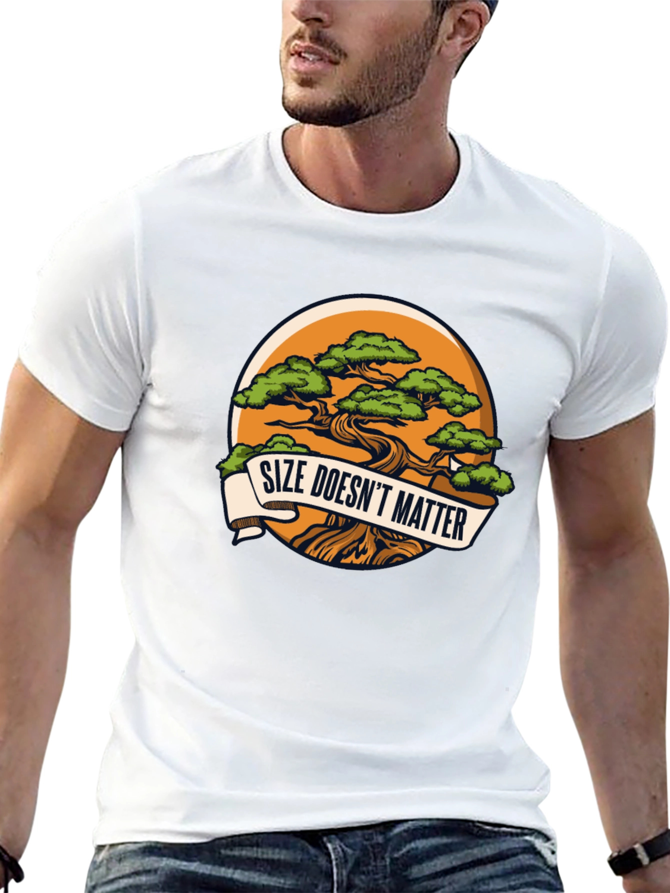 Size Doesnt Matter Bonsai Tree Graphic Tee