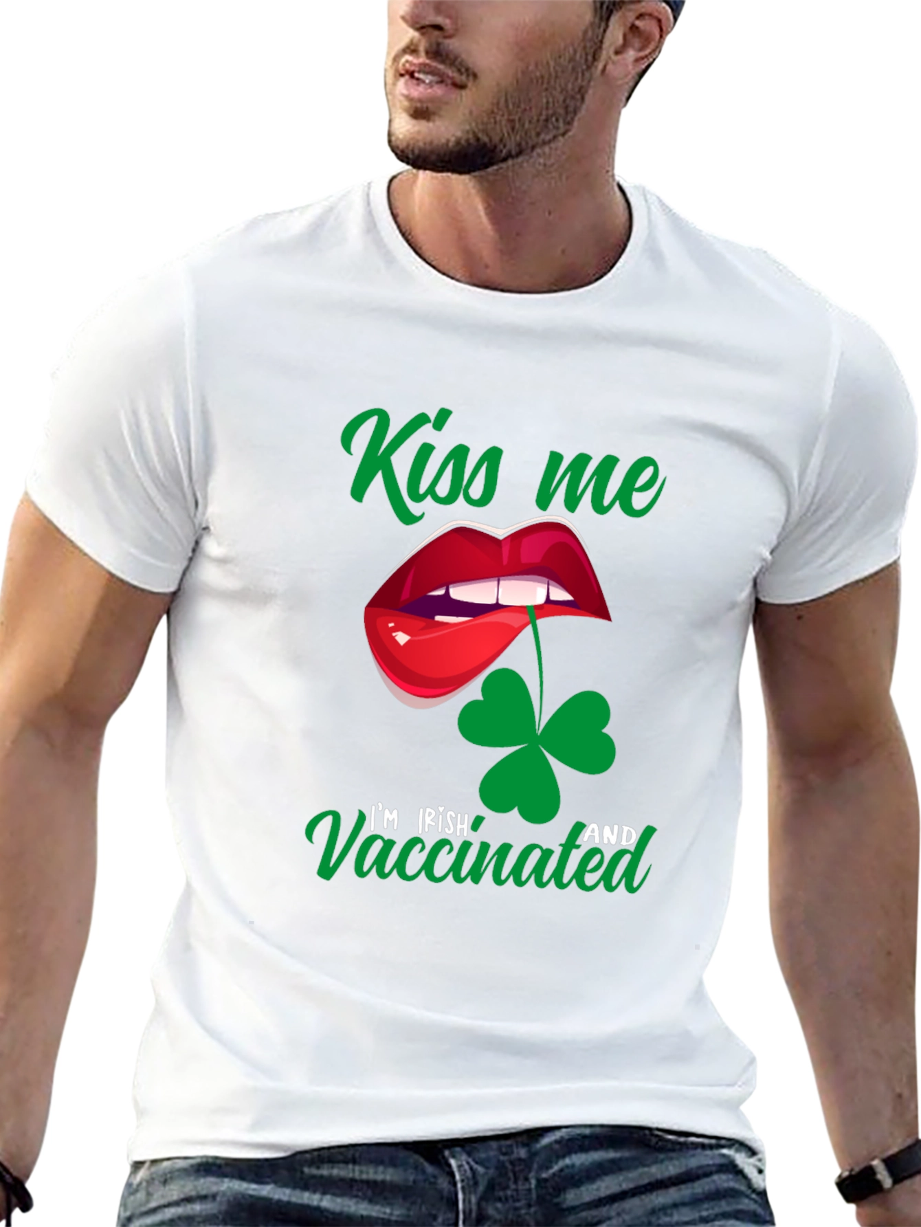 Kiss Me Im Irish and Vaccinated T-Shirt