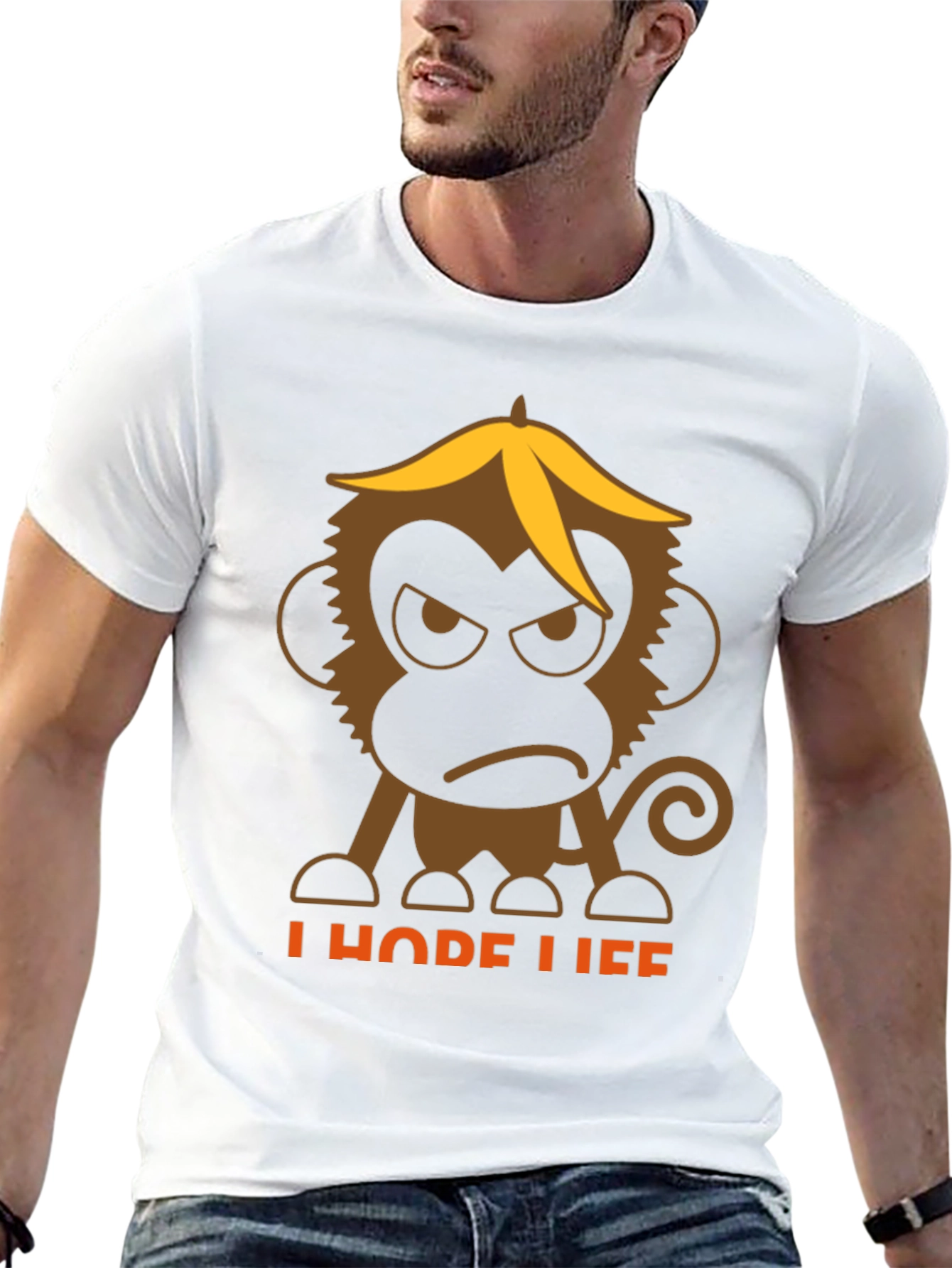 Grumpy Monkey Banana Peel T-Shirt - I Hope Life