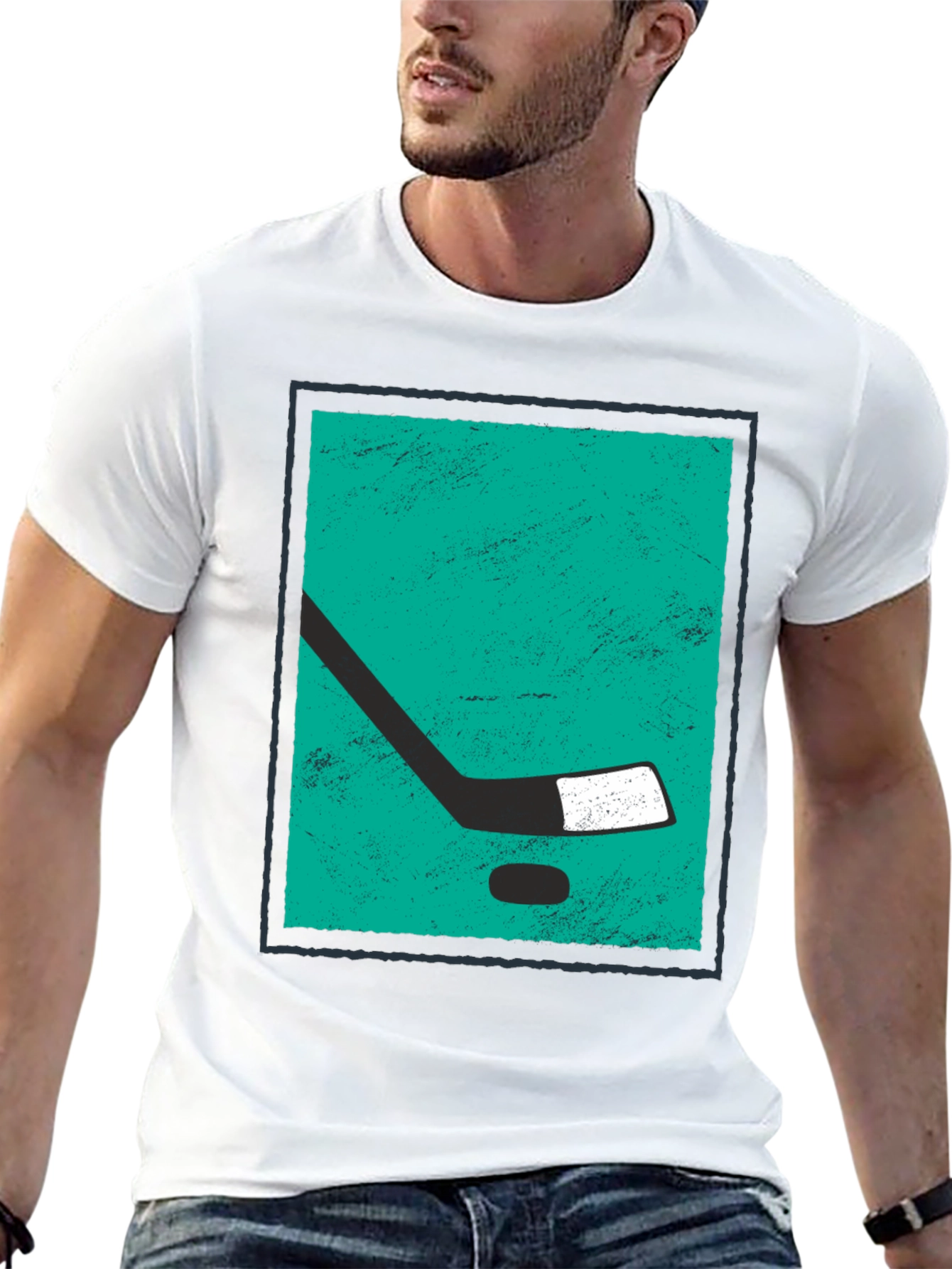Hockey Stick Graphic Tee - Sporty & Stylish
