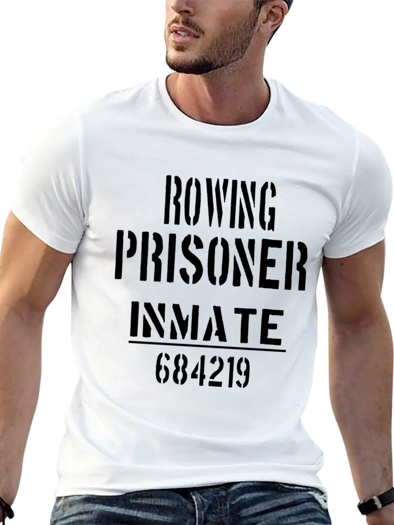 Rowing Prisoner Inmate Graphic T-Shirt