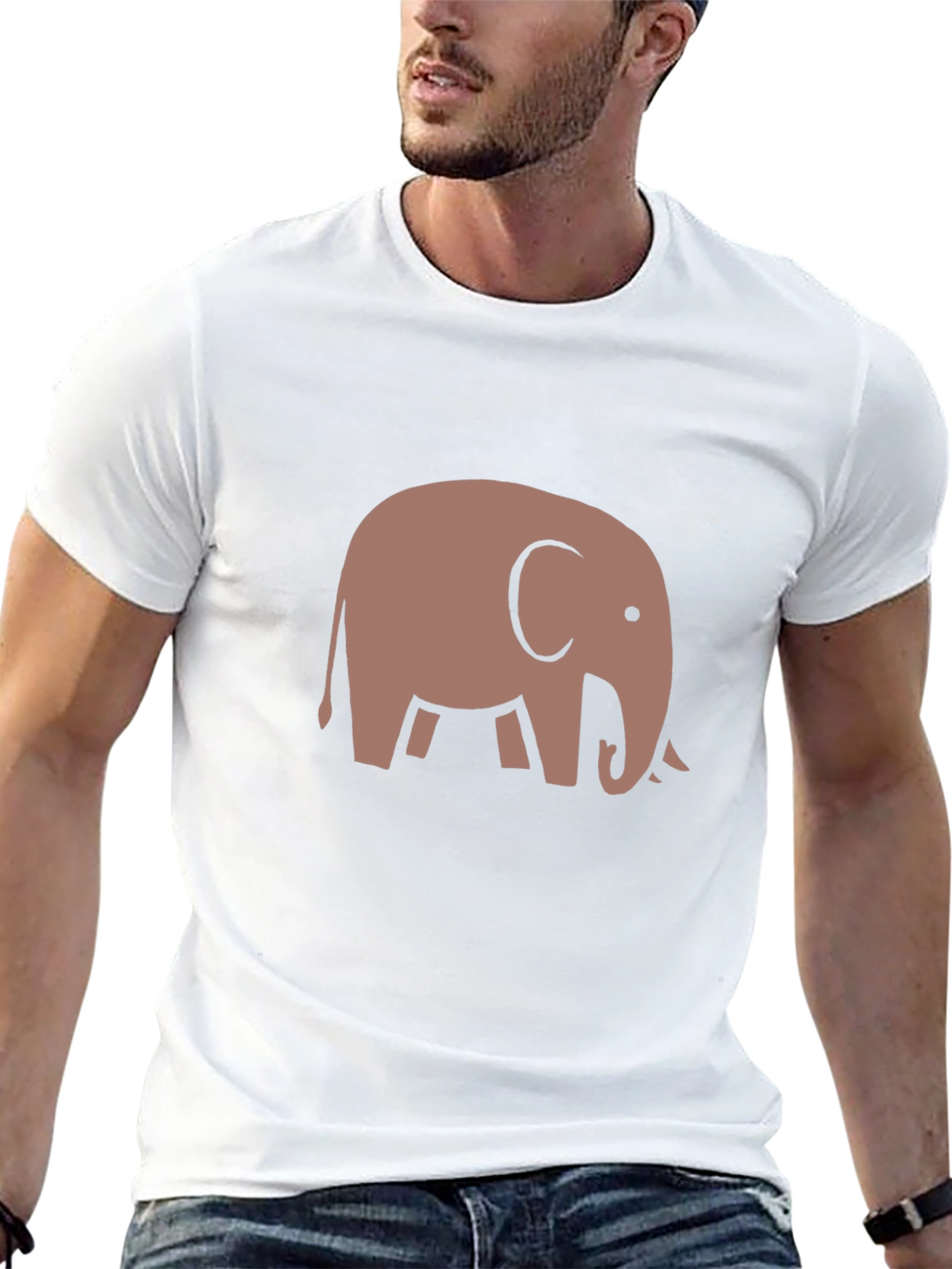 Elephant Graphic Tee - Casual Black T-Shirt