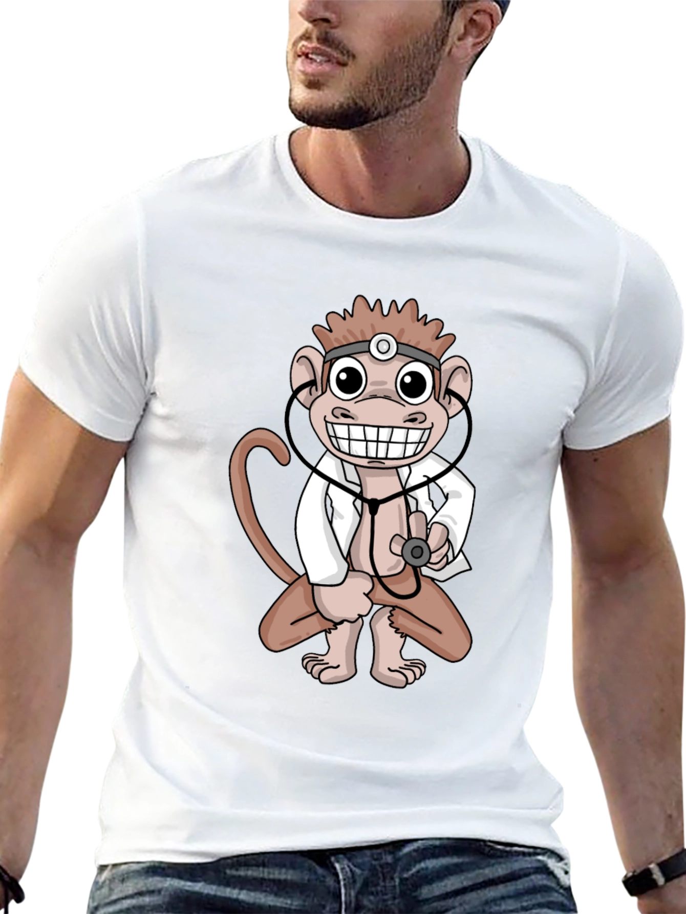 Monkey Doctor T-Shirt - Unique Novelty Tee