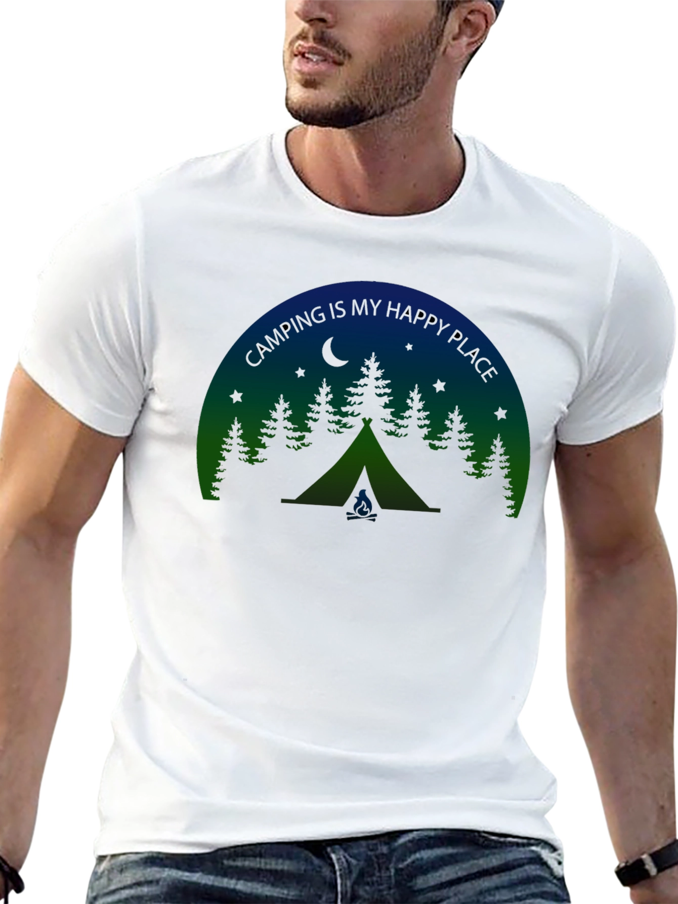 Camping Is My Happy Place Graphic Tee