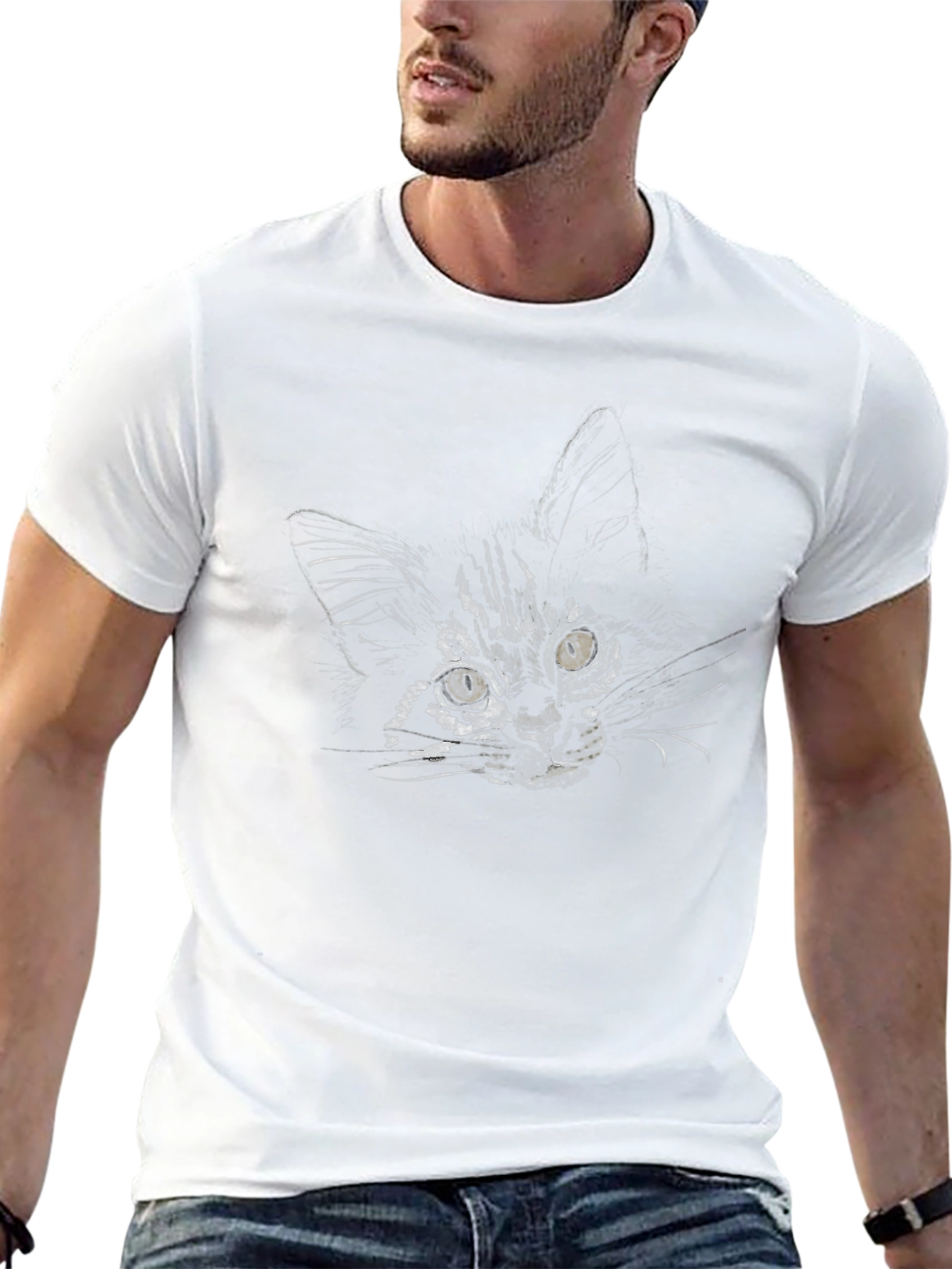 Cool Cat Graphic Tee - Black T-Shirt
