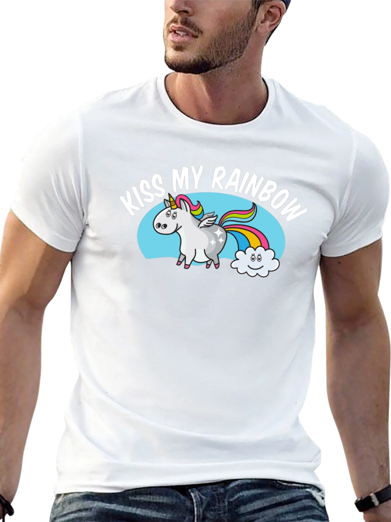 Kiss My Rainbow Unicorn Graphic Tee