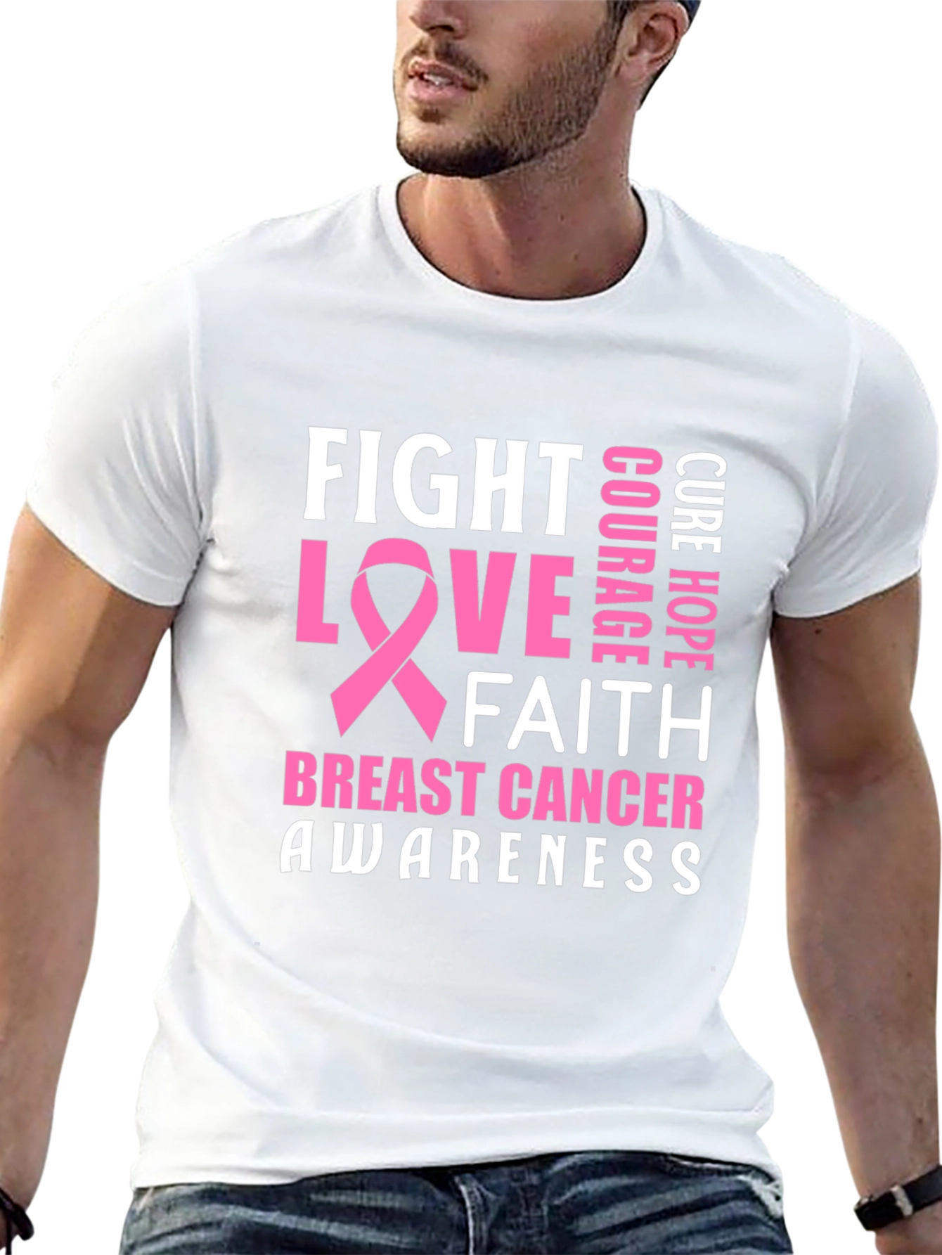 Breast Cancer Awareness T-Shirt - Fight Love Faith