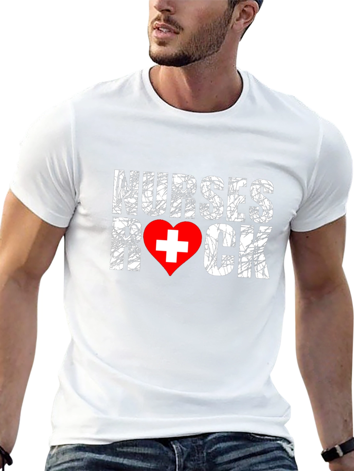 Nurses Rock Graphic T-Shirt - Stylish Black Tee