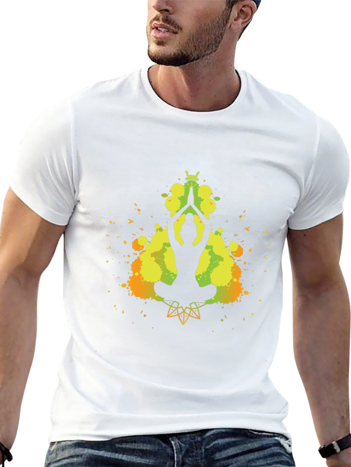 Yoga Silhouette T-Shirt - Meditative Style