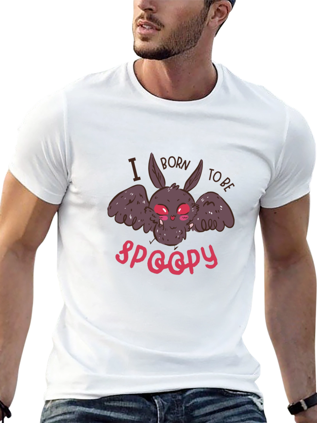Spooky Bat Graphic Tee - Halloween Shirt