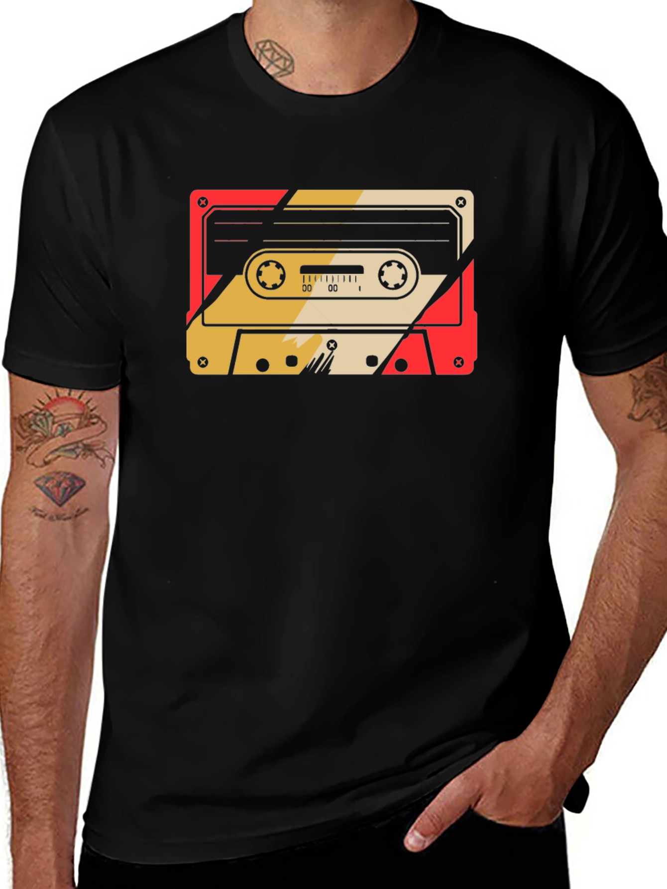 Retro Cassette Tape Graphic Tee - Classic Style