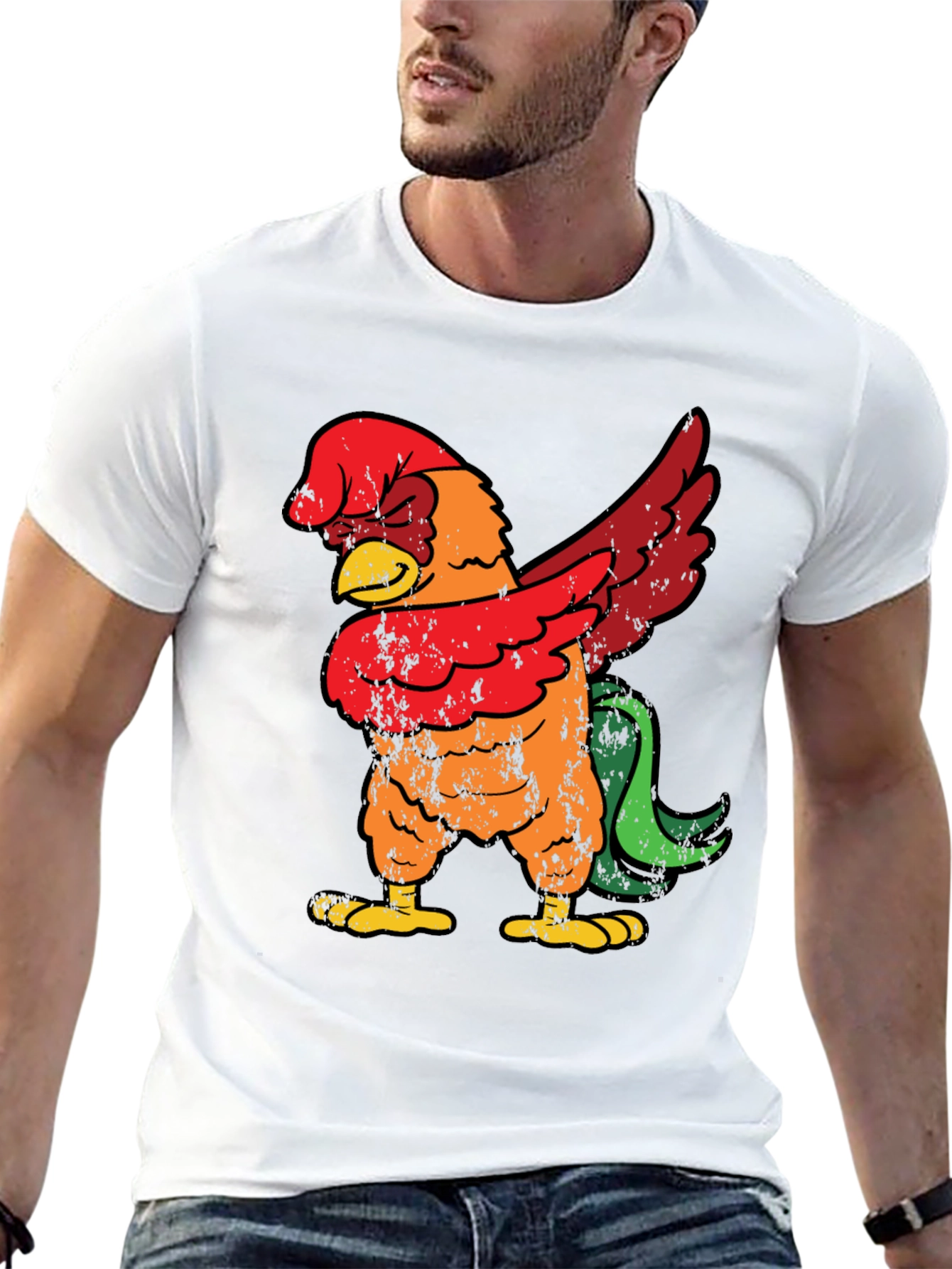 Dabbing Rooster Graphic Tee