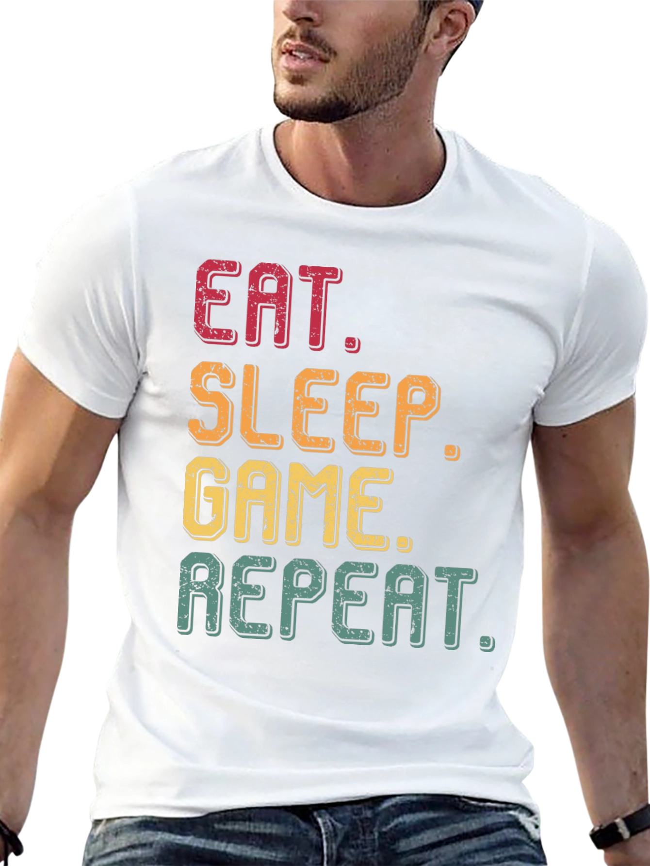 Eat Sleep Game Repeat Graphic Tee