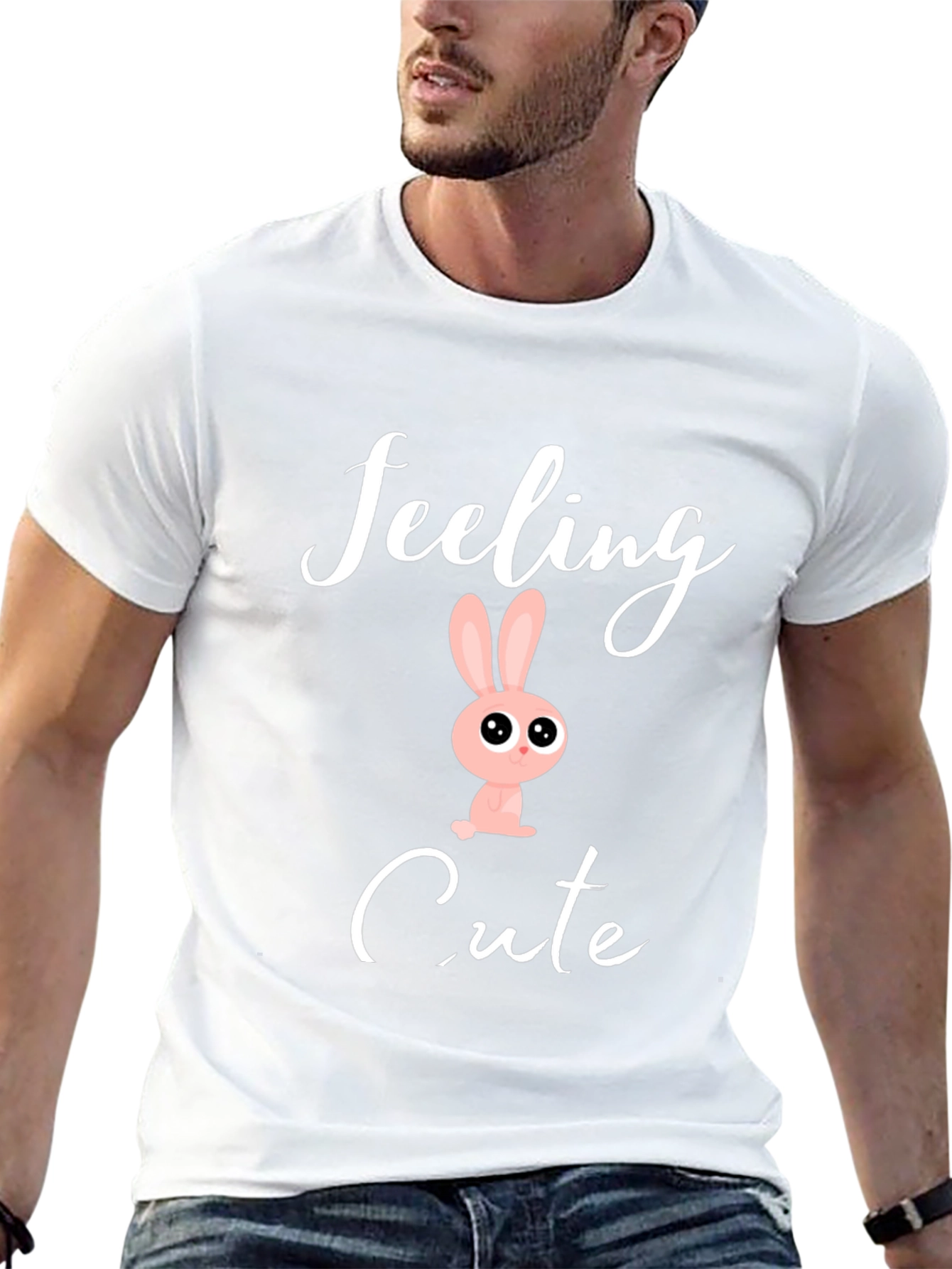 Feeling Cute Bunny T-Shirt - Black