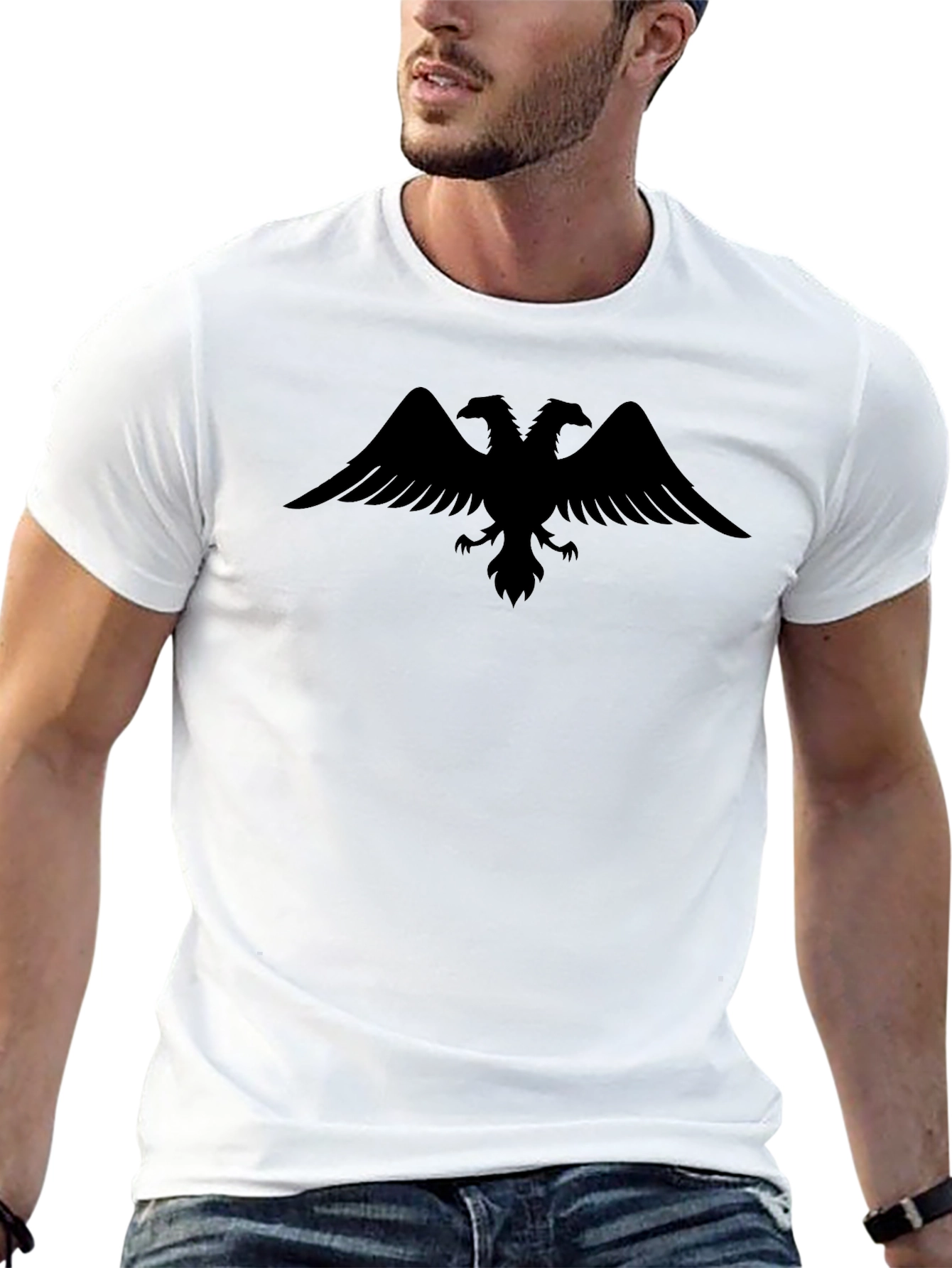 Black Double-Headed Eagle Graphic Tee