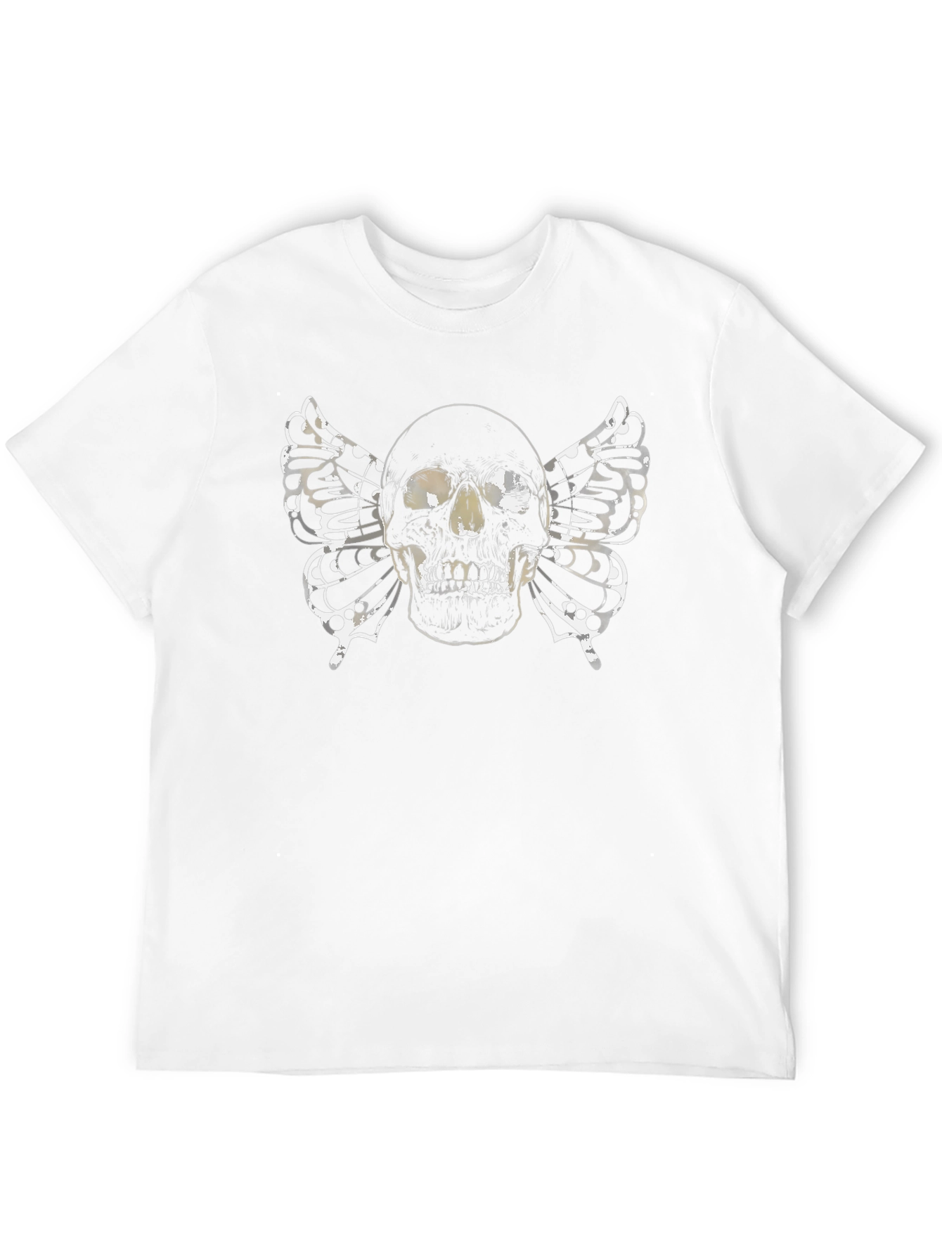 Skull with Butterfly Wings Graphic T-Shirt