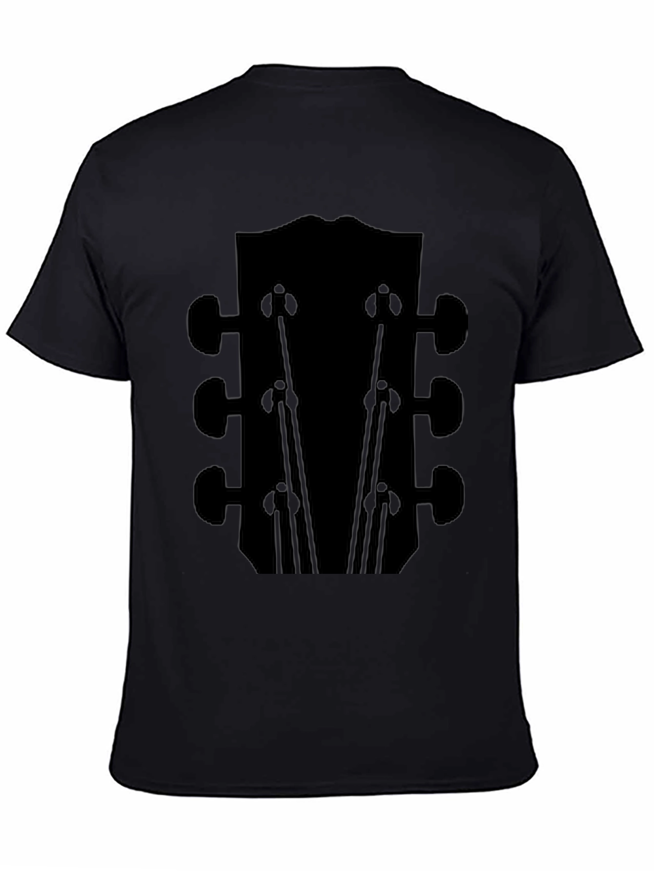 Guitar Headstock Graphic Tee - Black