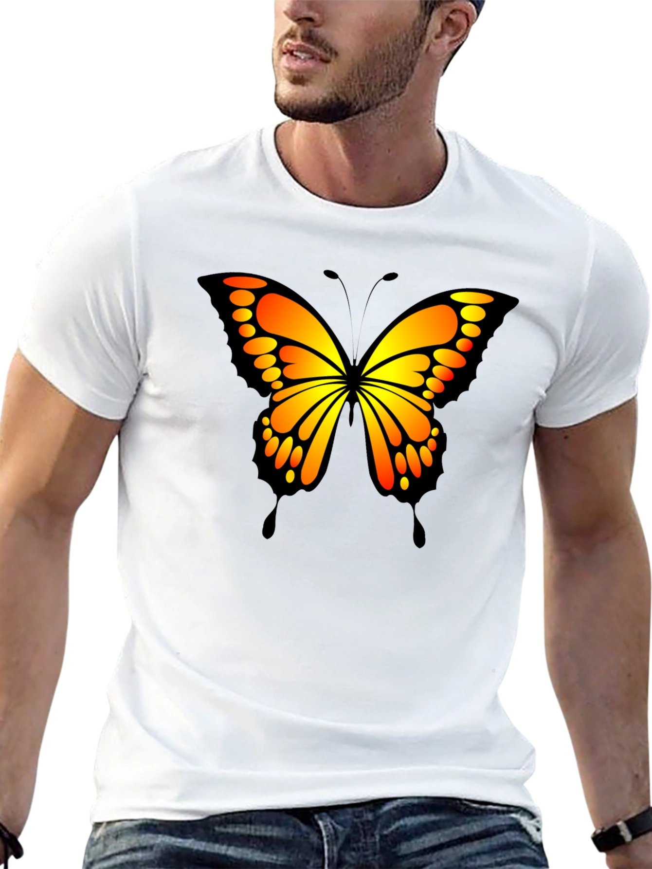 Butterfly Graphic Black T-Shirt