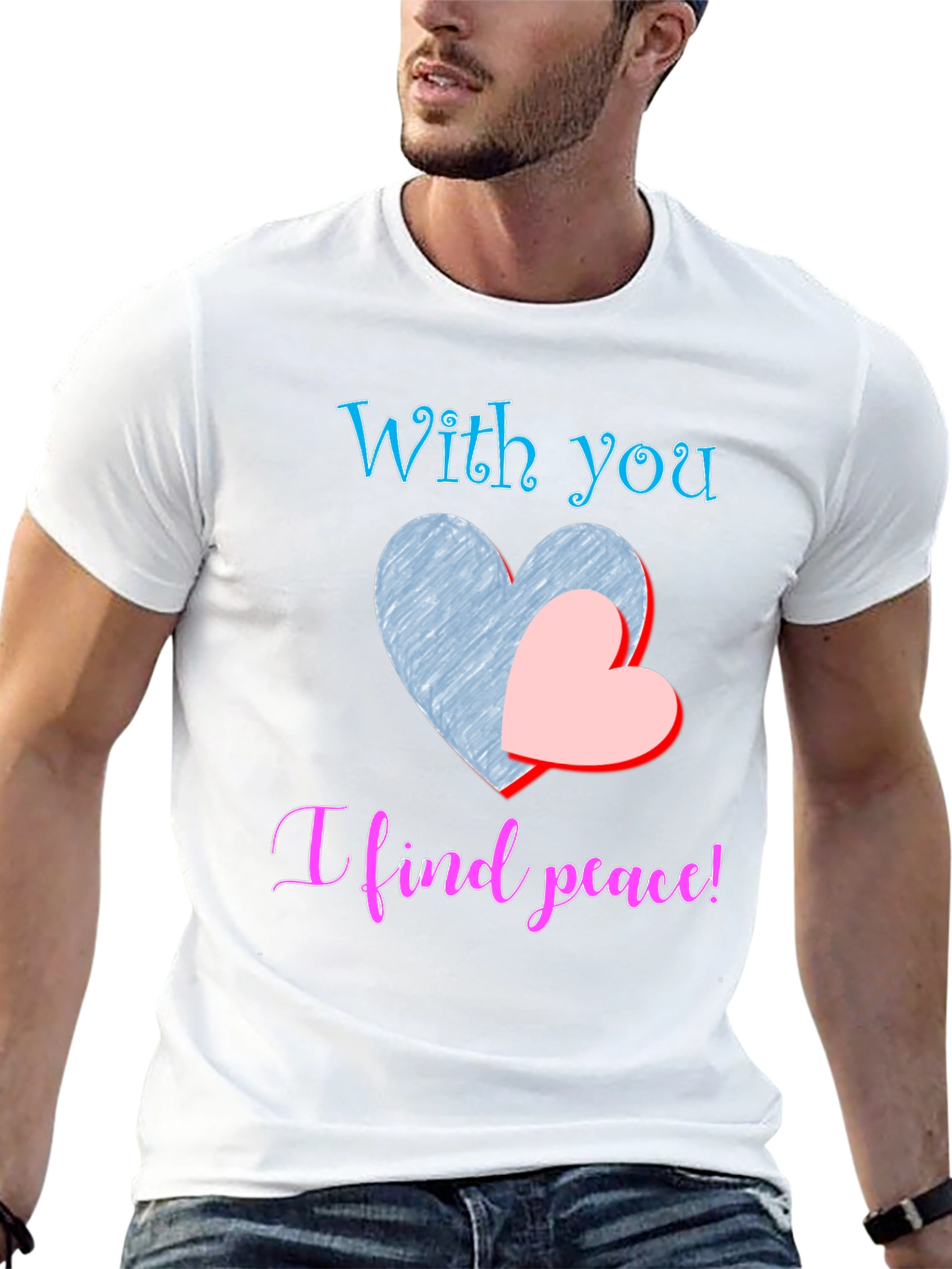 With You I Find Peace Black T-Shirt