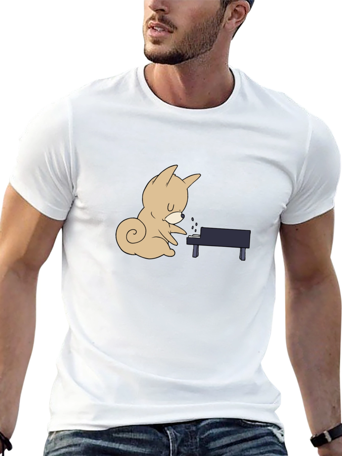 Piano Squirrel T-Shirt - Cute Music Lover Tee