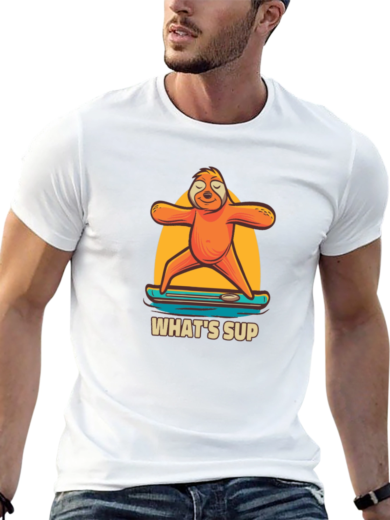Sloth Yoga Paddle Board T-Shirt