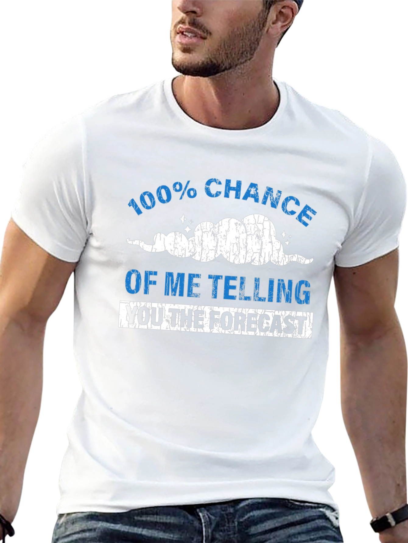 Funny Weather Forecast Mens Black T-Shirt
