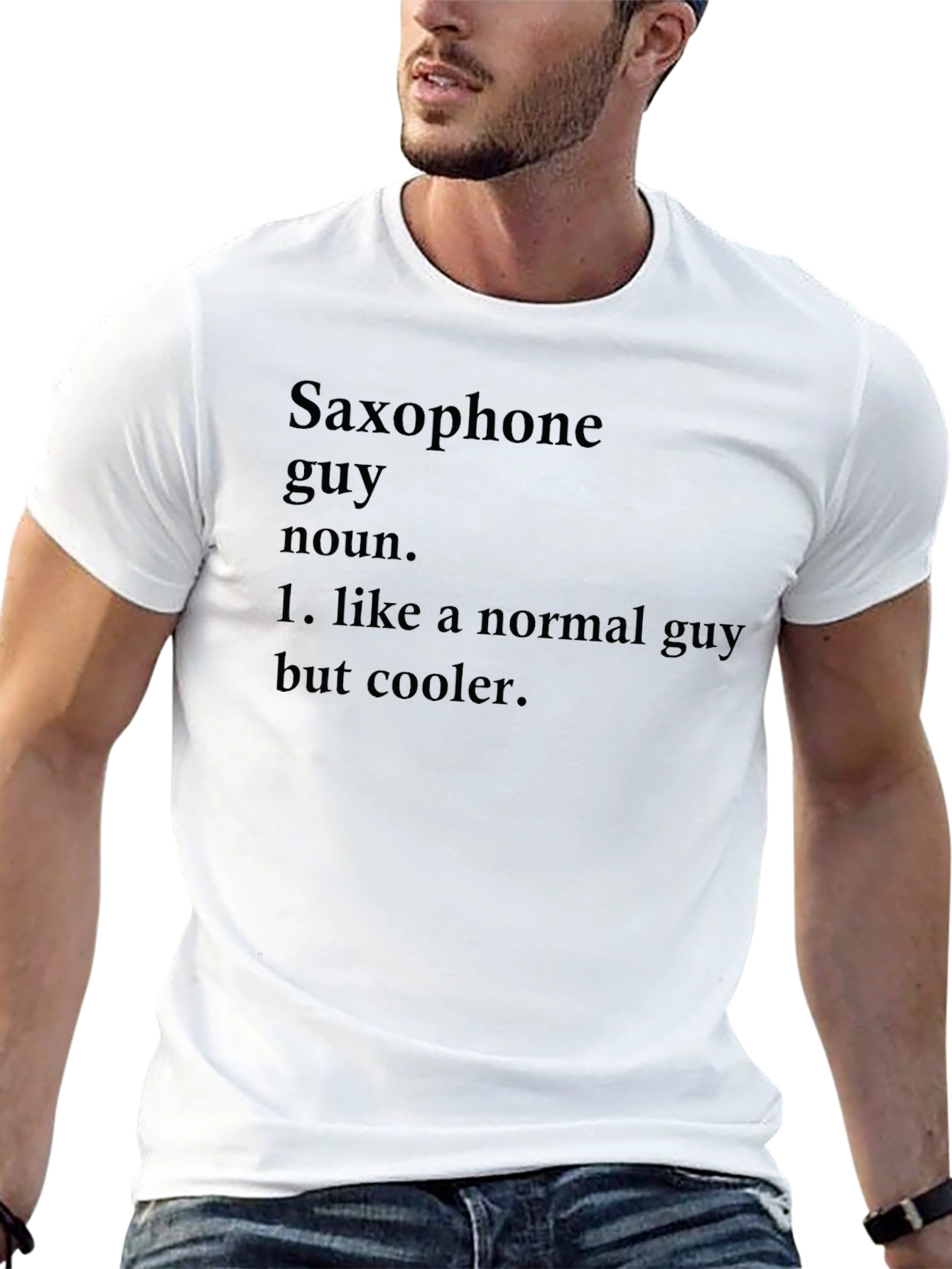 Saxophone Guy Definition T-Shirt - Cool Musician Tee