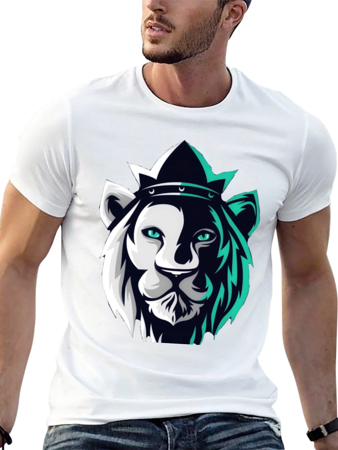 Lion King Graphic Tee - Modern Black T-Shirt
