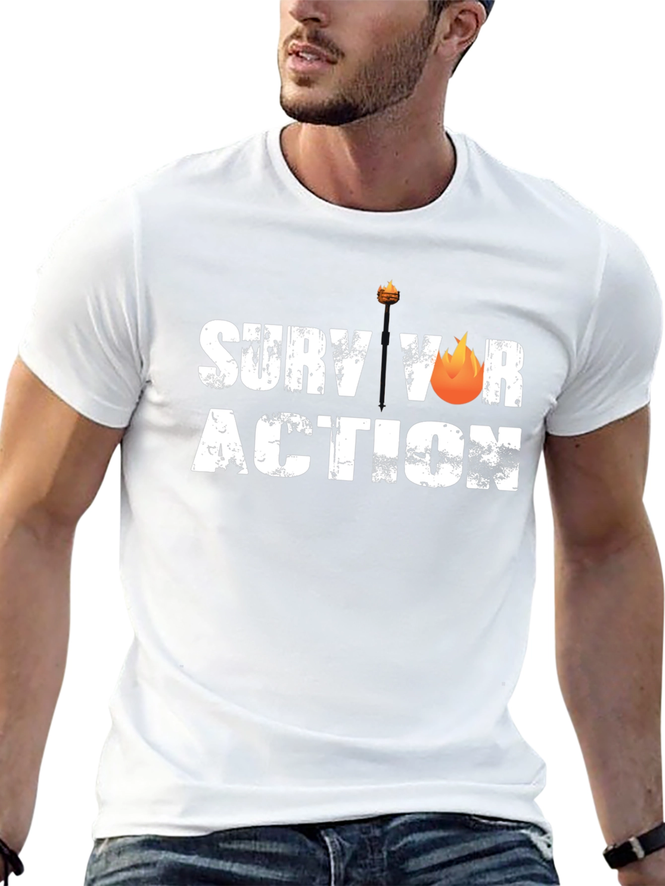 Survivor Action Black T-Shirt