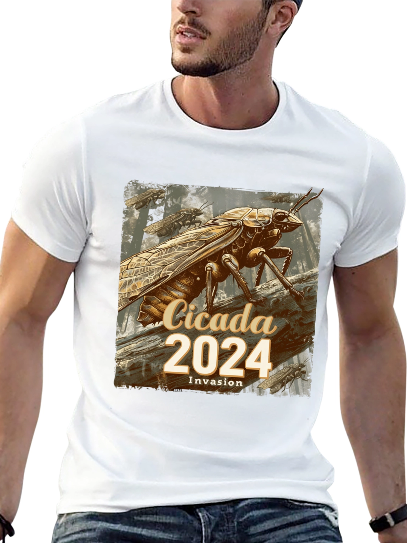 Cicada 2024 Invasion T-Shirt - Unique Entomological Design