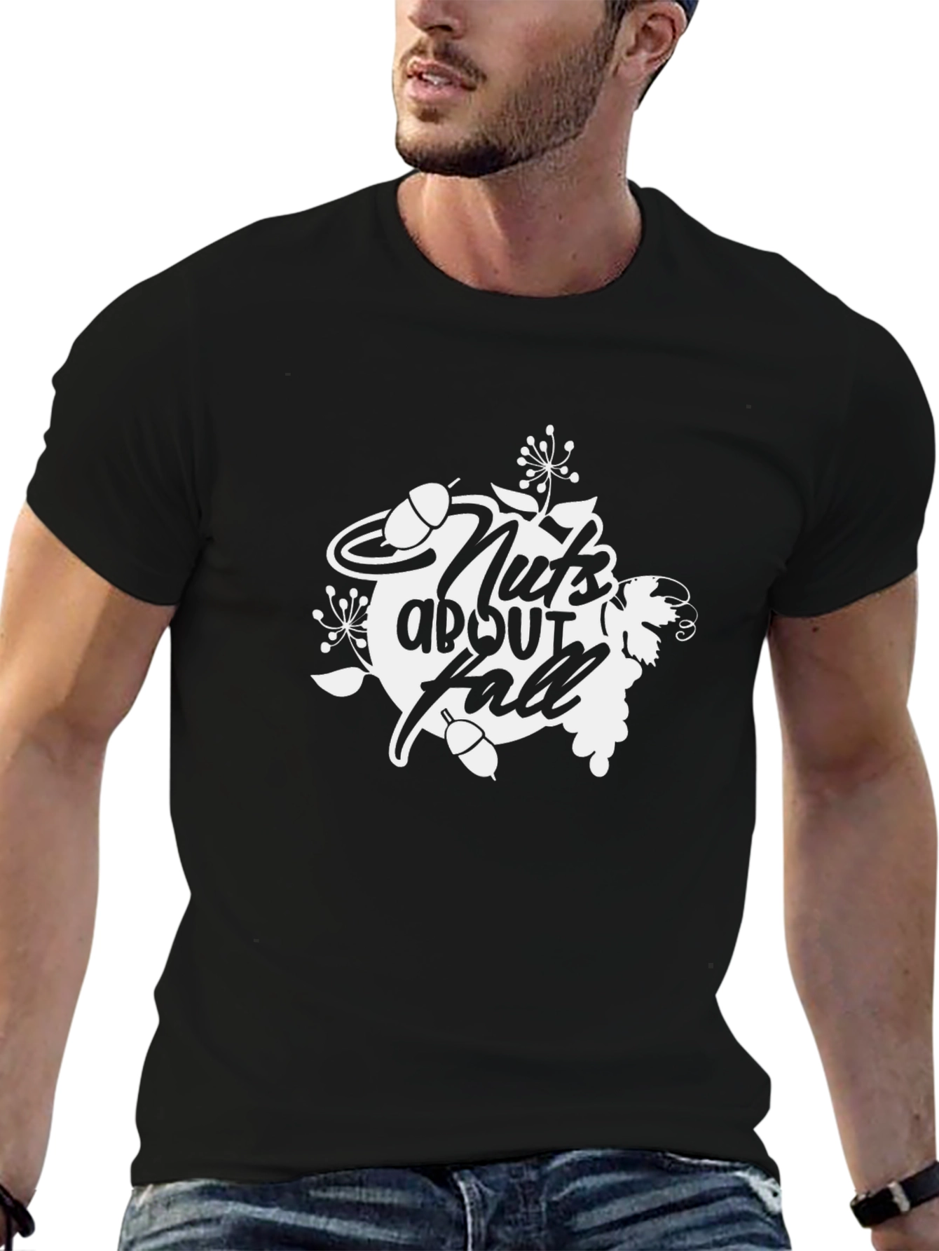 Nuts About Fall Graphic Tee - Stylish Autumn Apparel