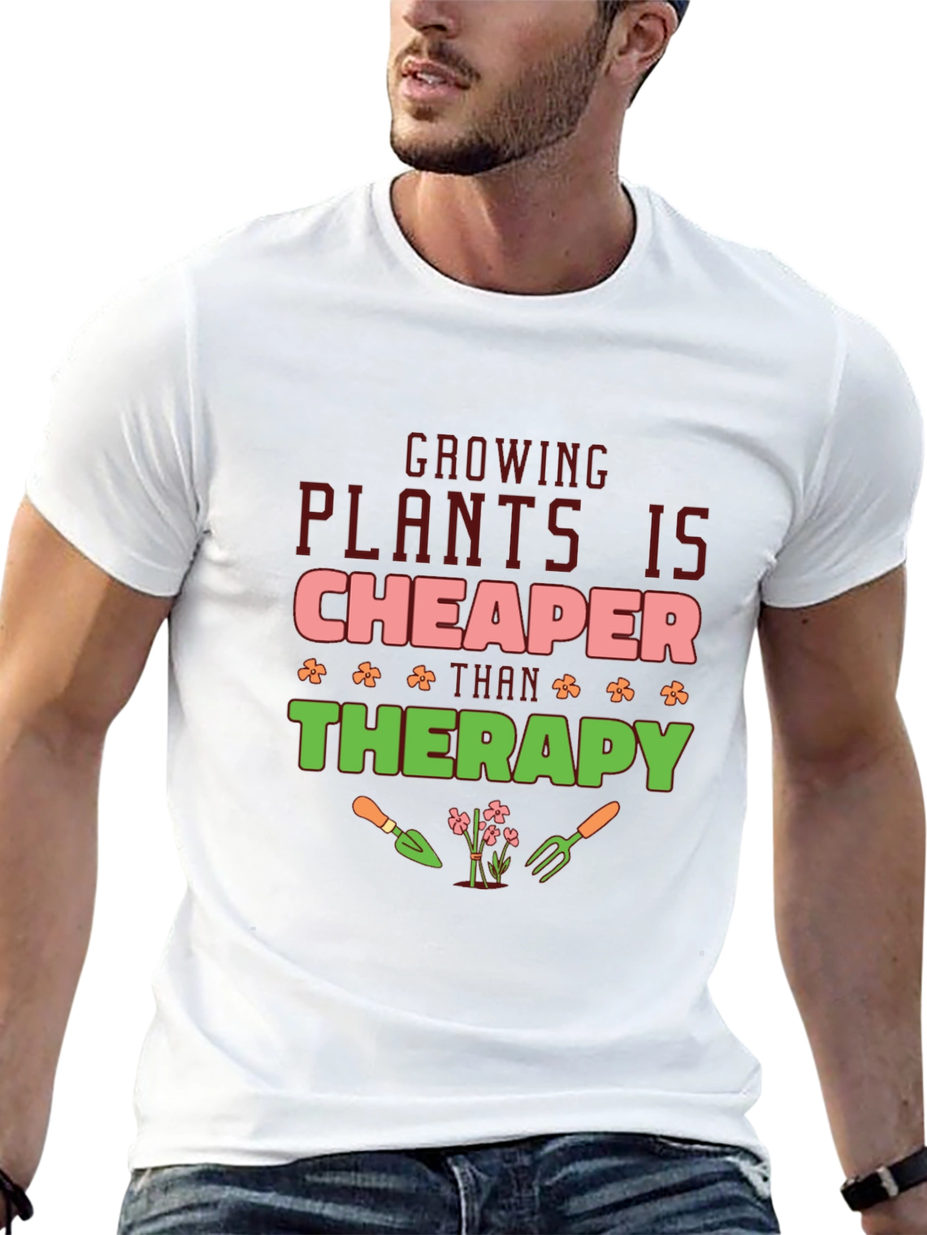 Growing Plants is Cheaper Than Therapy T-Shirt