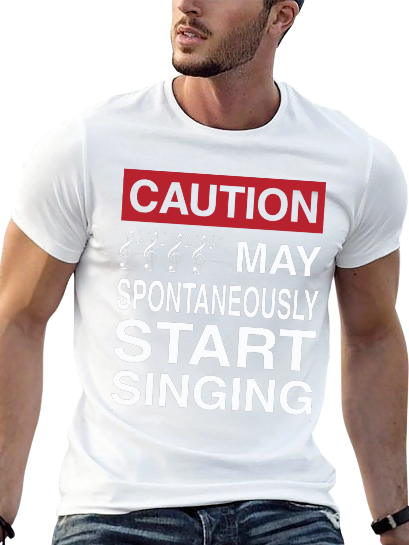 Caution May Spontaneously Start Singing Music Lover T-Shirt