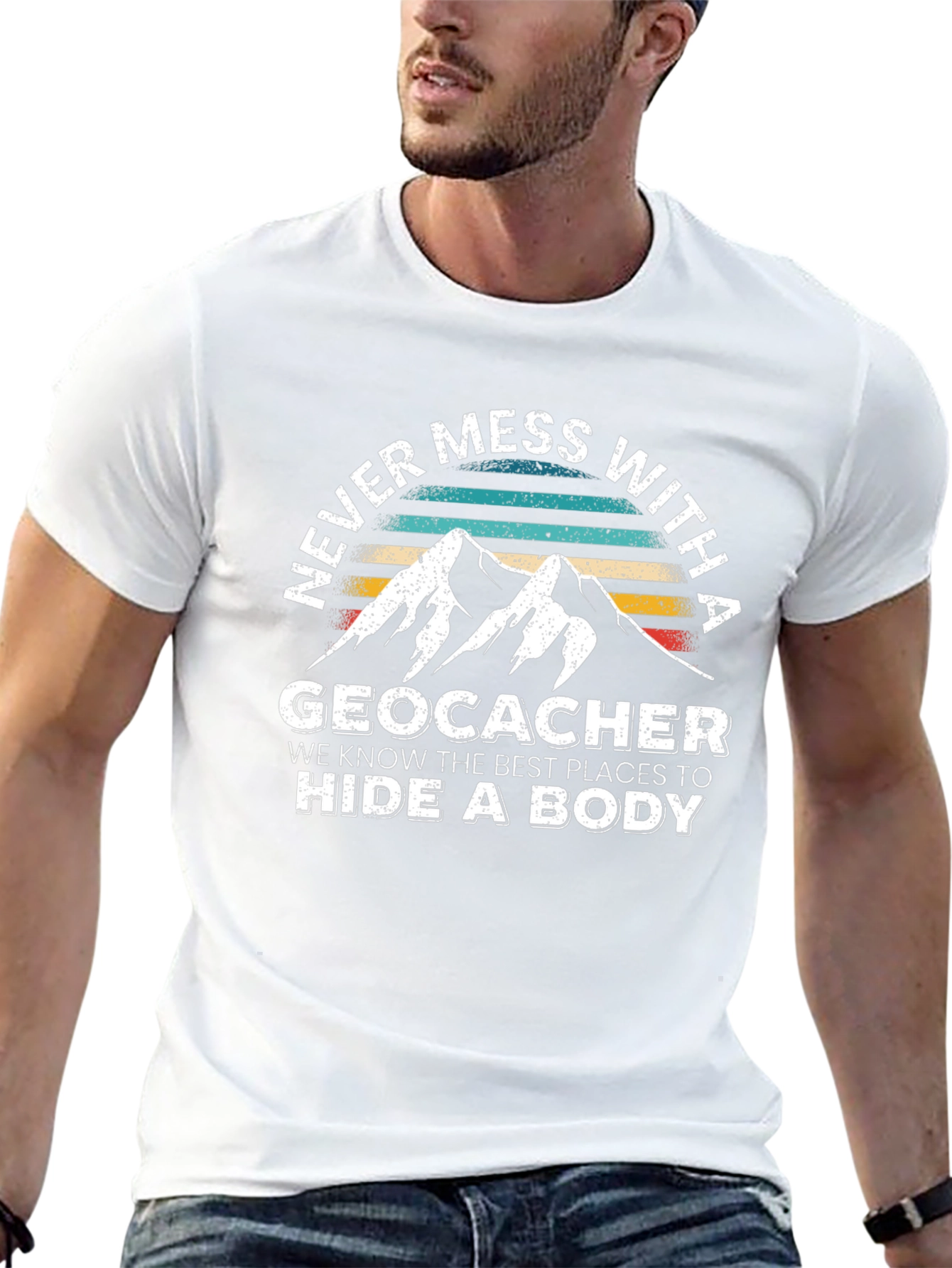 Geocacher Hide a Body Graphic T-Shirt