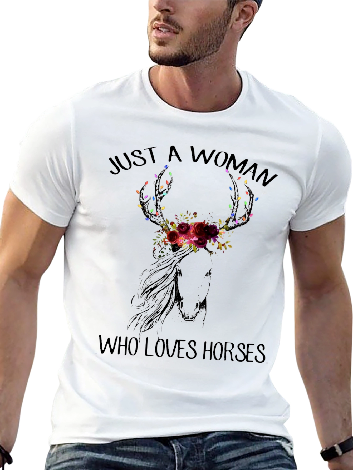 Just A Woman Who Loves Horses T-Shirt