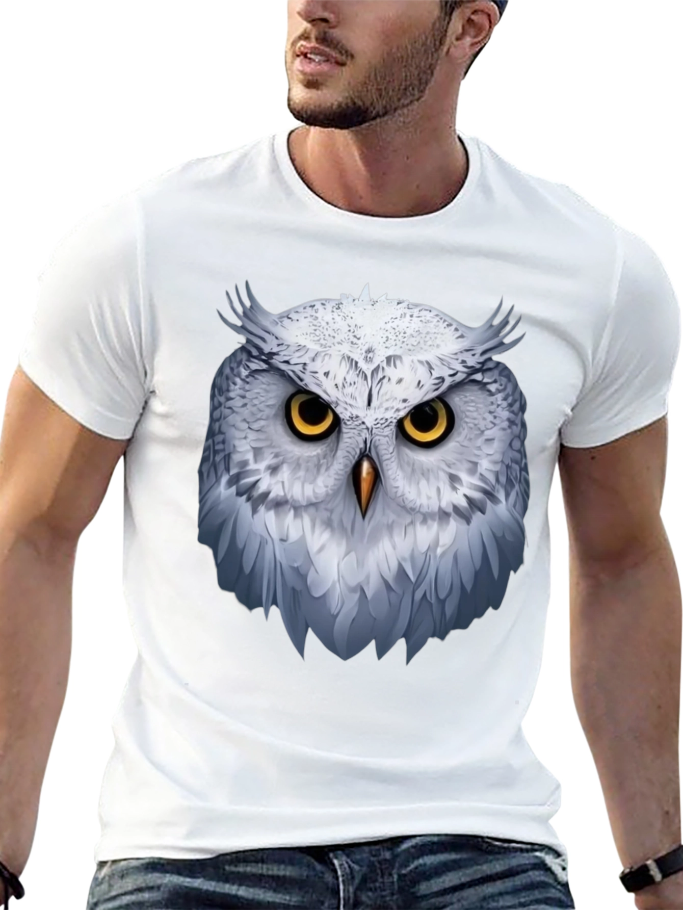 Owl Graphic Black T-Shirt