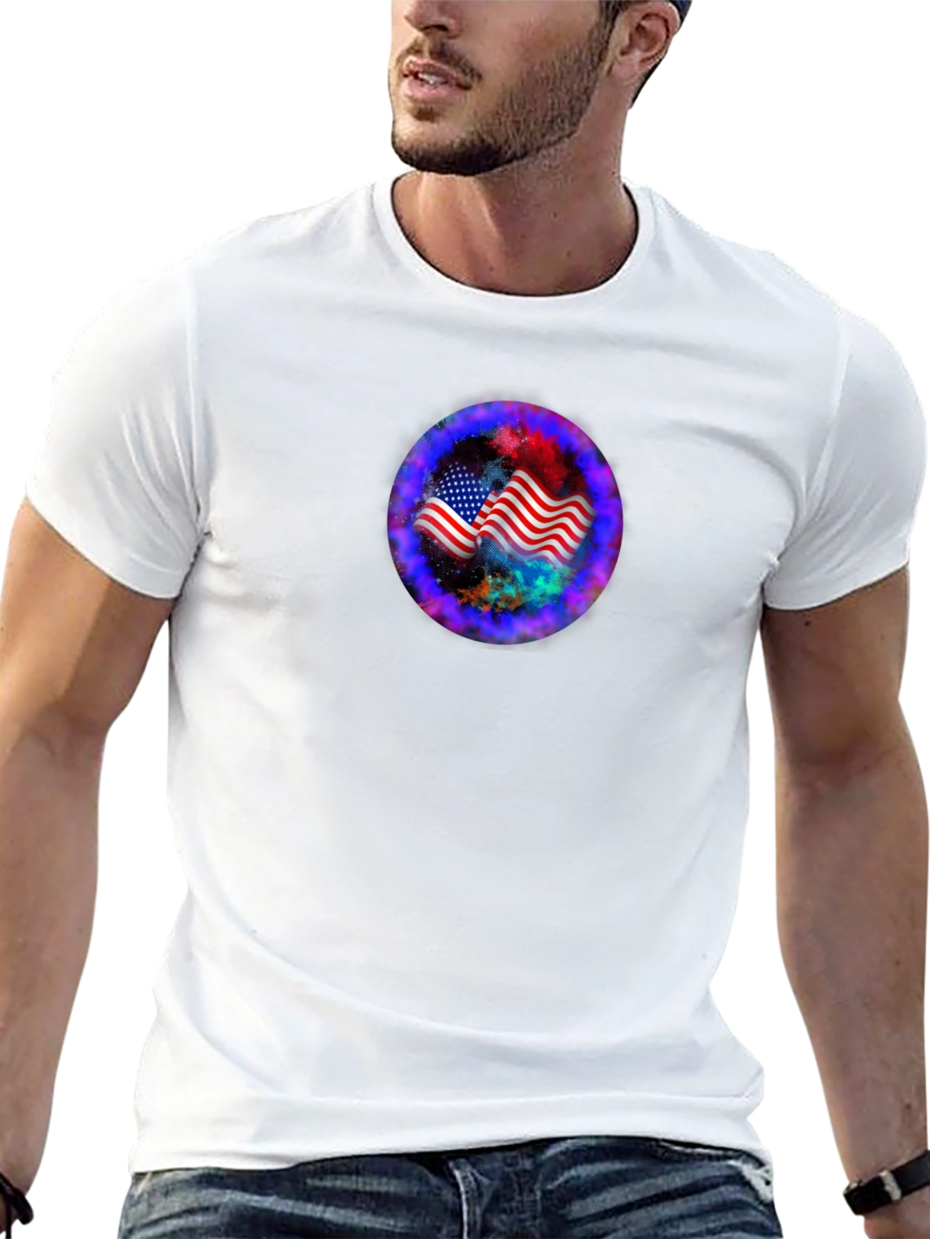 USA Flag Galaxy T-Shirt