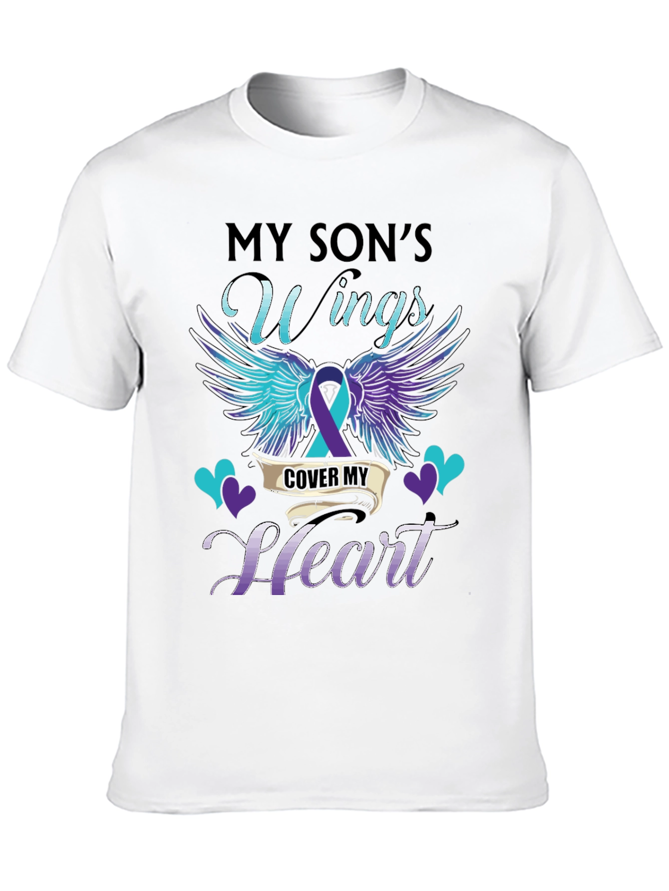 My Sons Wings Cover My Heart Graphic Tee